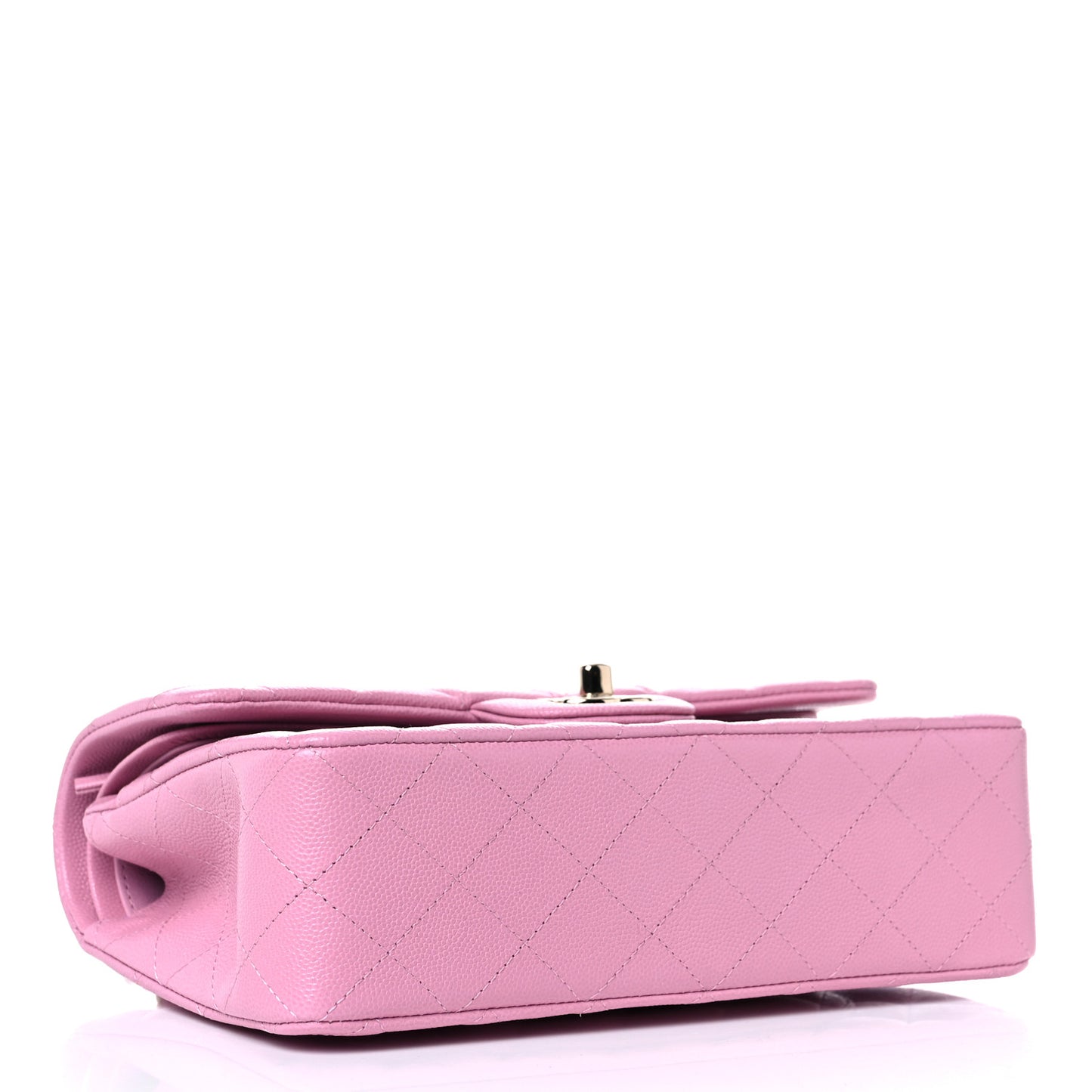 Caviar Quilted Small Double Flap Pink