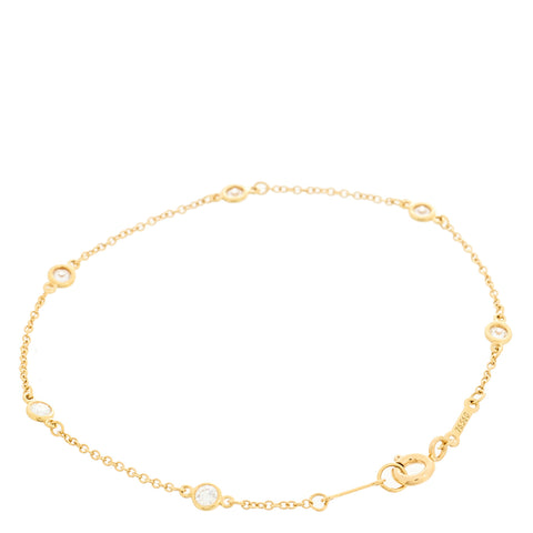 18K Yellow Gold Diamond .30ctw Elsa Peretti Diamonds by the Yard Station Bracelet