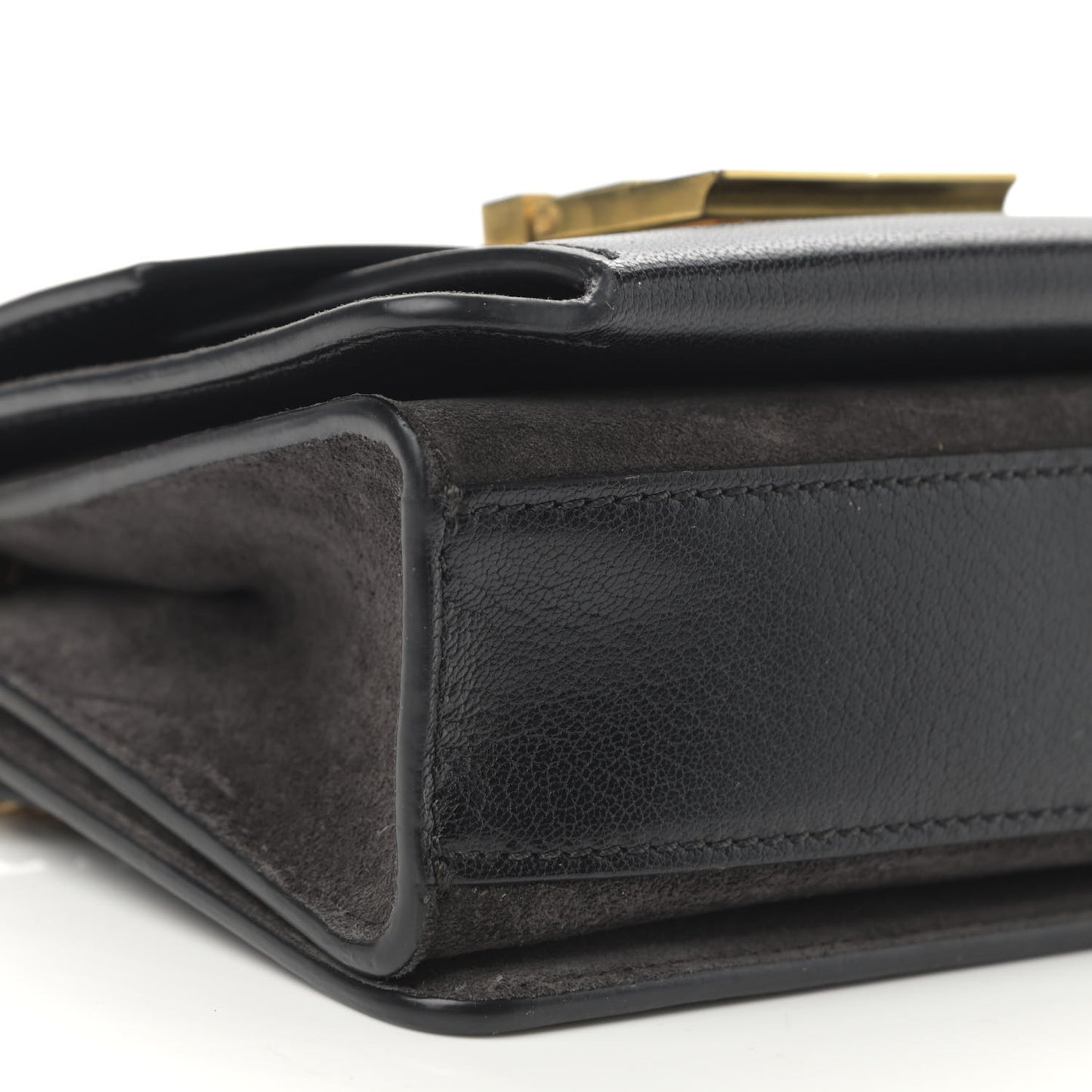 Goatskin Suede Mini GV3 Shoulder Bag Black