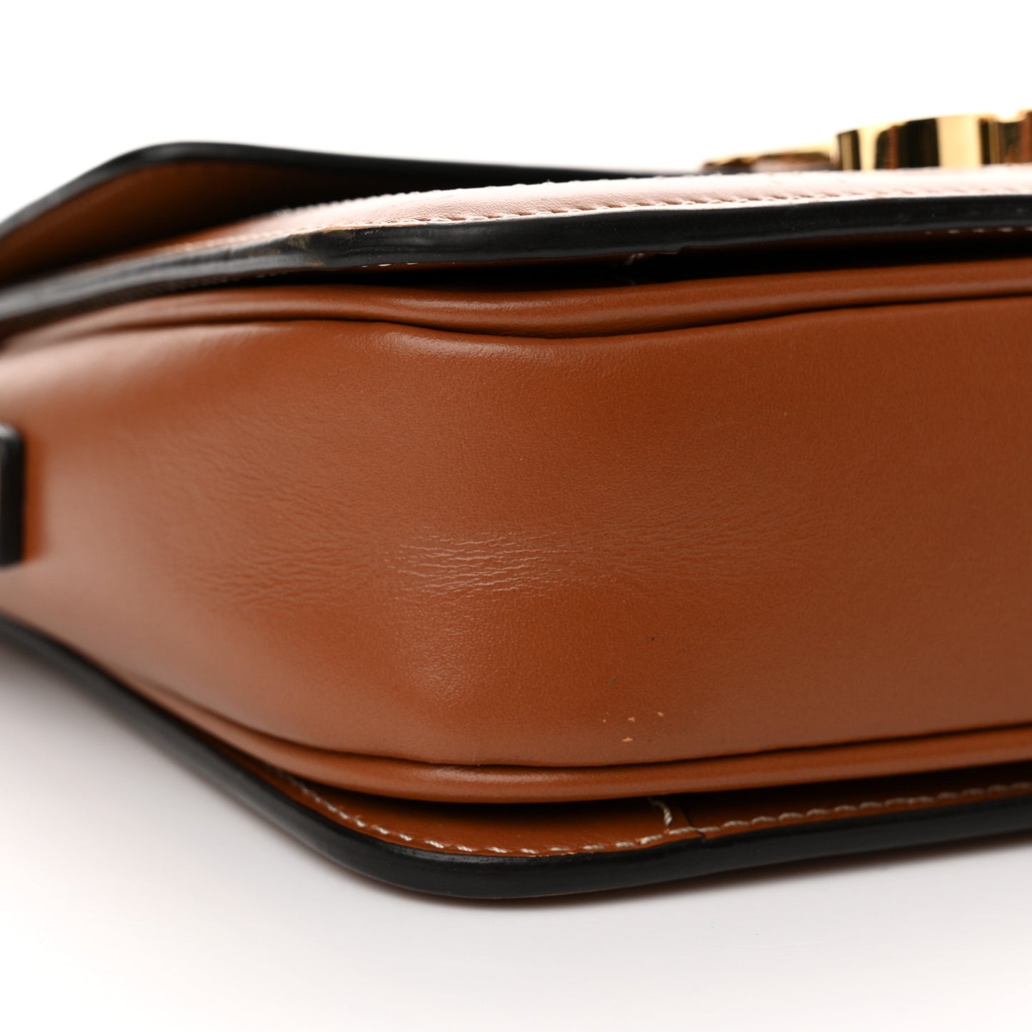 Calfskin Triomphe Canvas Teen Triomphe Bag Tan