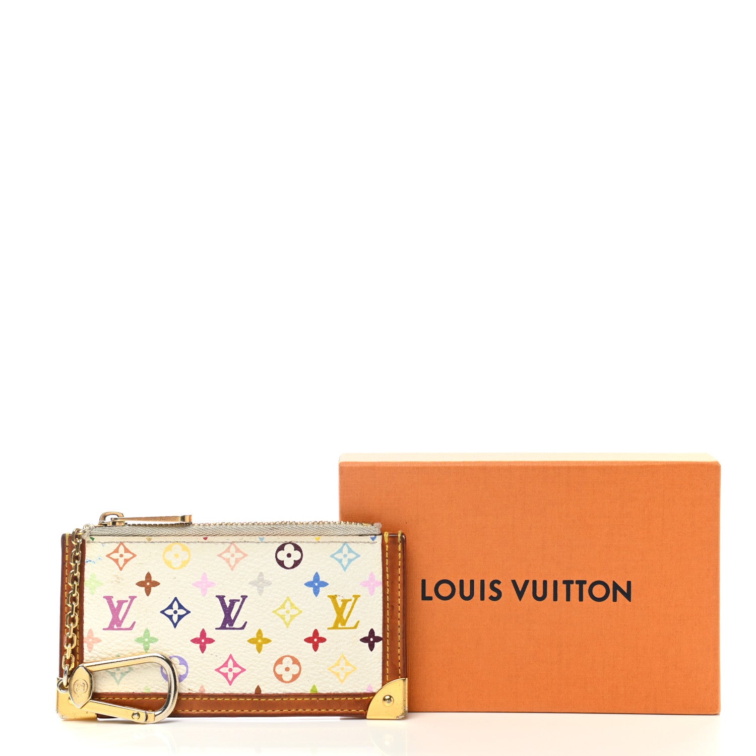 Louis Vuitton Monogram Multicolor Key Pouch White 8 of 8