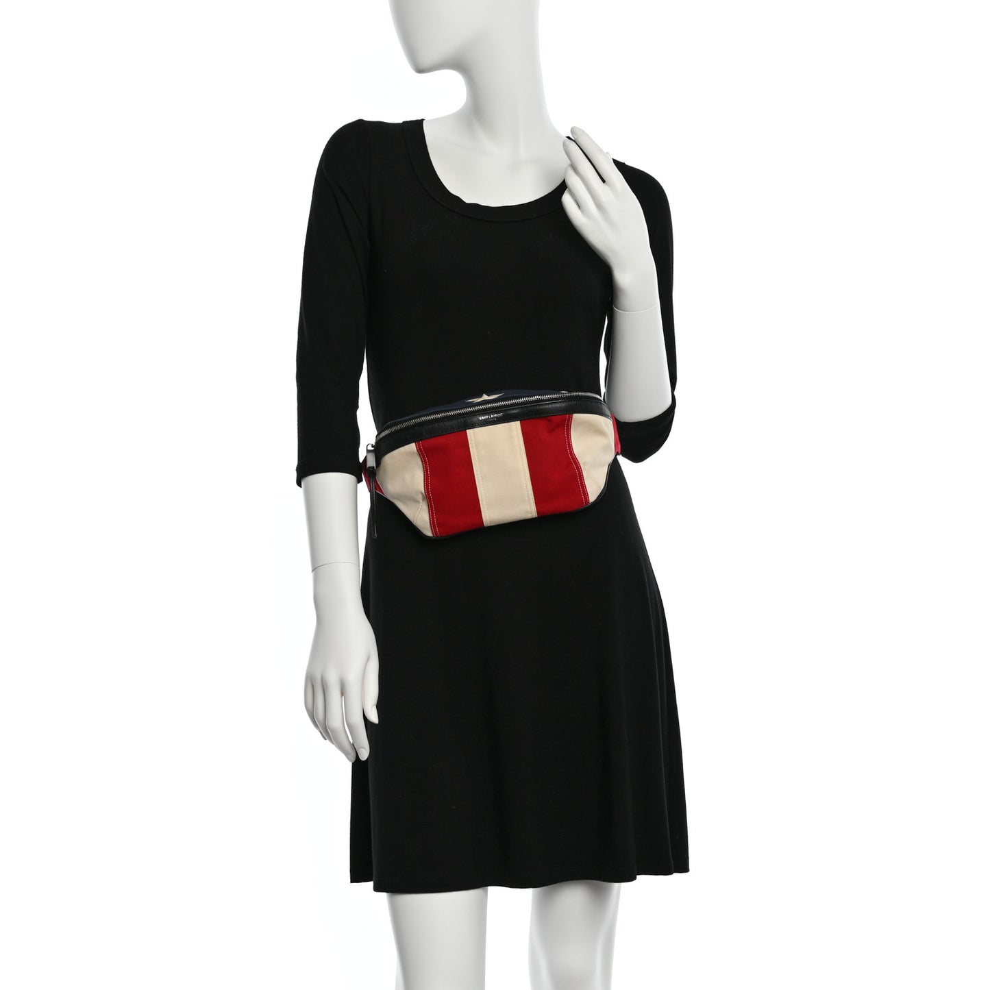 Canvas Classic Belt Bag Red Blue White
