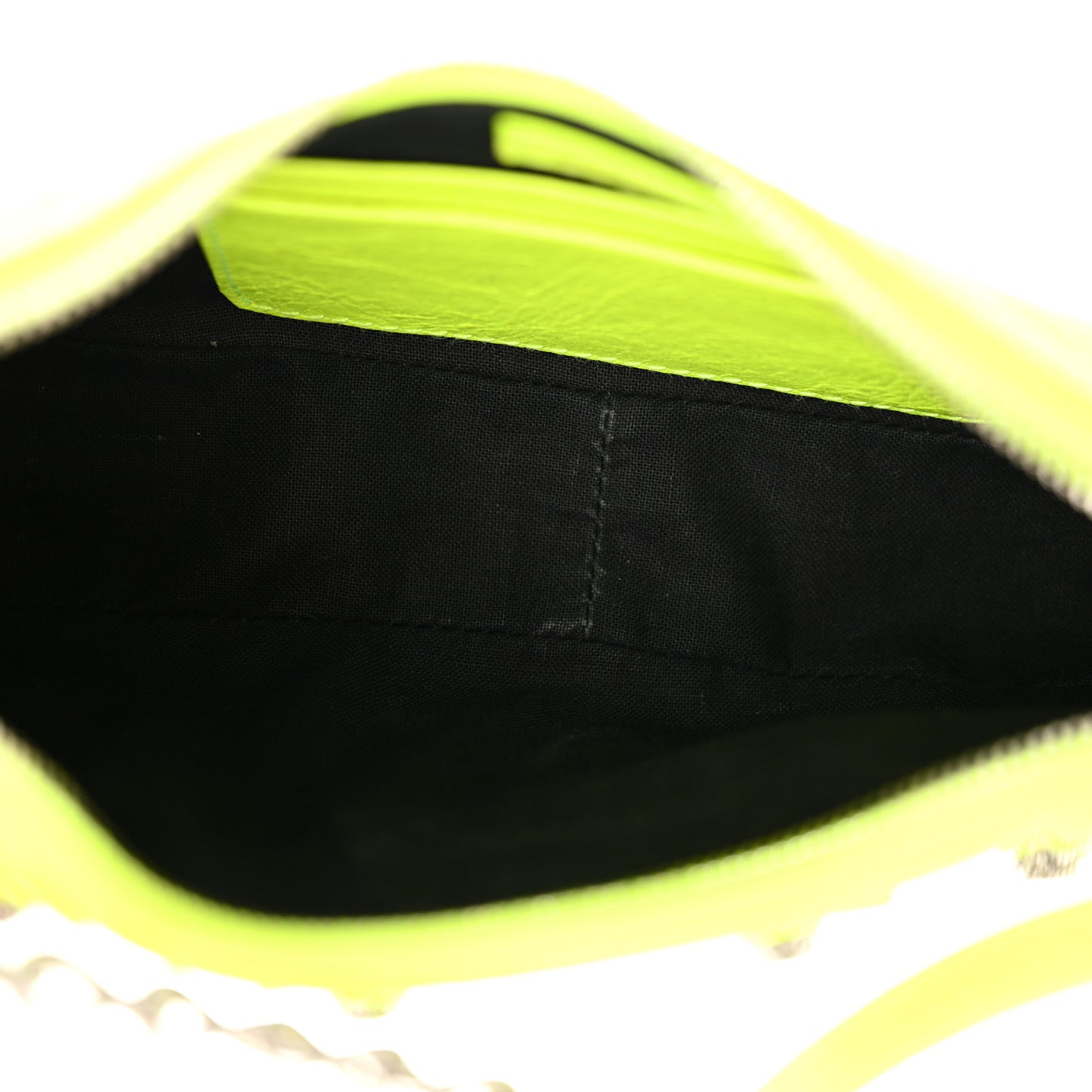 Agneau Arena Le Cagole Chain Shoulder Bag XS Fluo Yellow