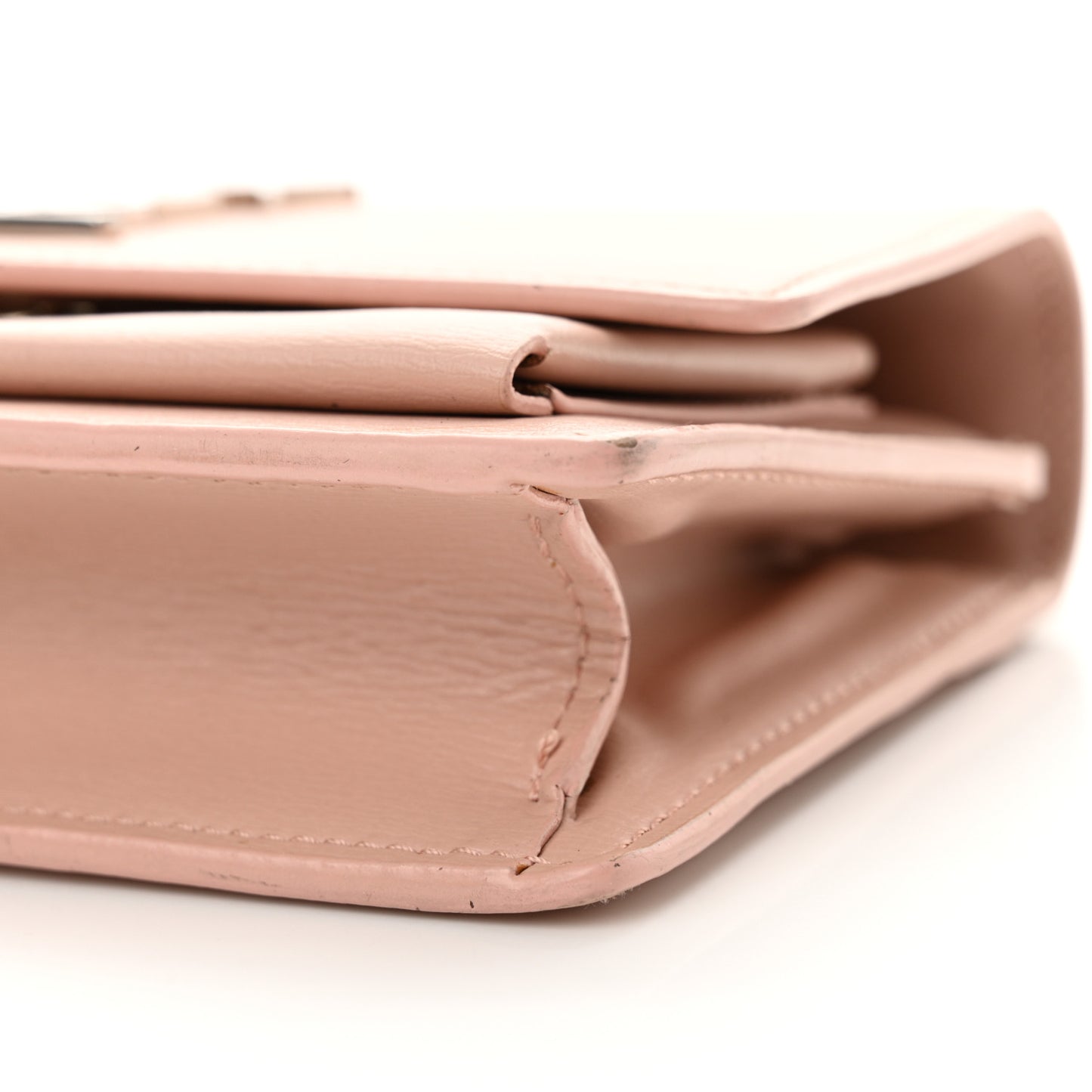 Calfskin Monogram Sunset Chain Wallet Light Pink