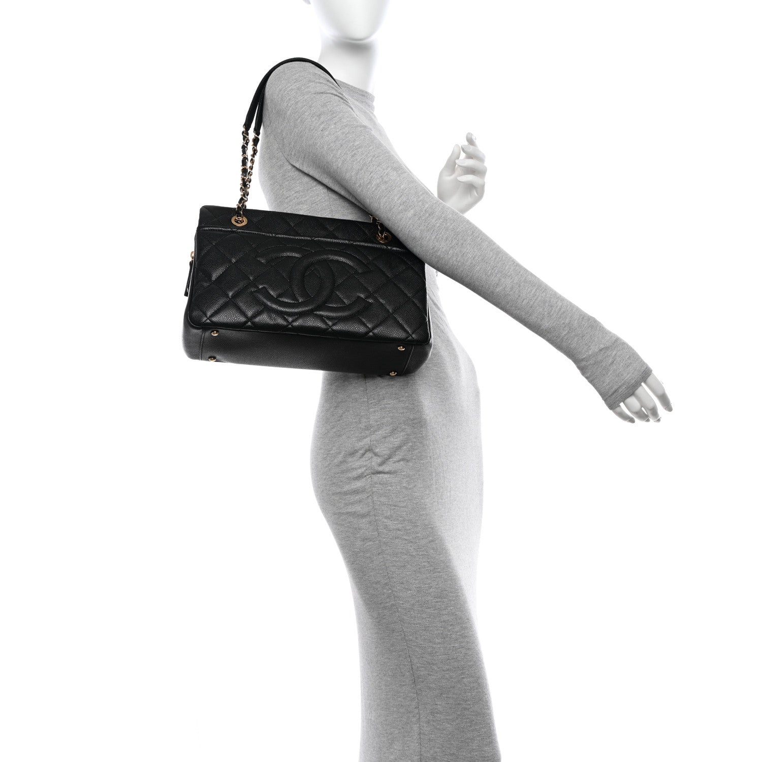 Chanel Caviar Quilted Timeless CC Soft Tote Black 2 of 11