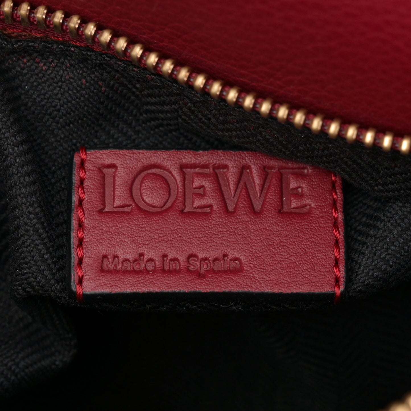Calfskin Colorblock Small Puzzle Bag Red