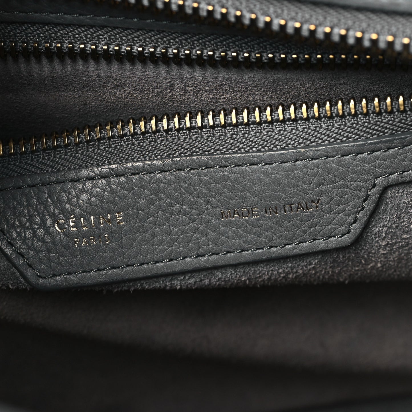 Drummed Calfskin Micro Luggage Kohl