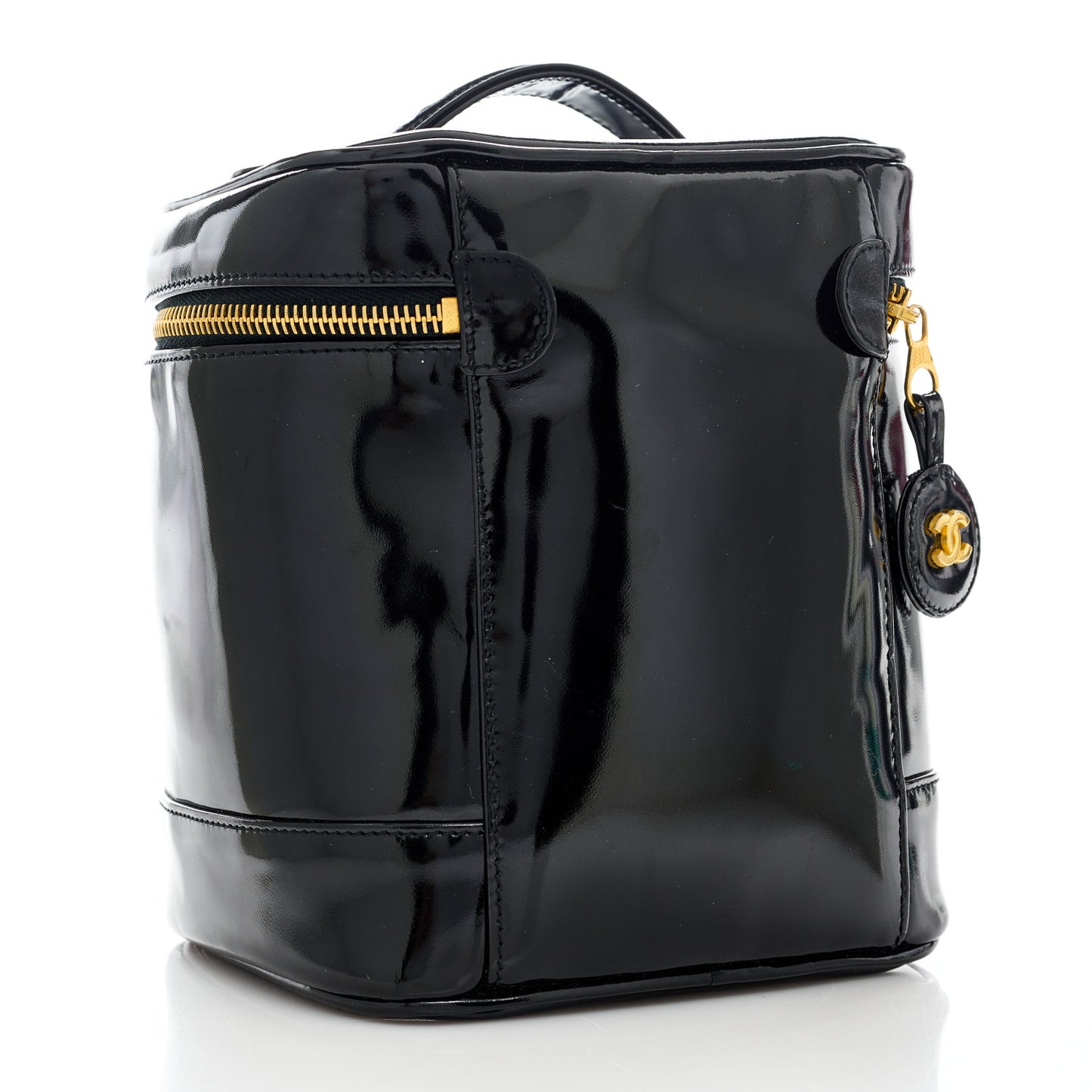 Patent Vanity Cosmetic Case Black