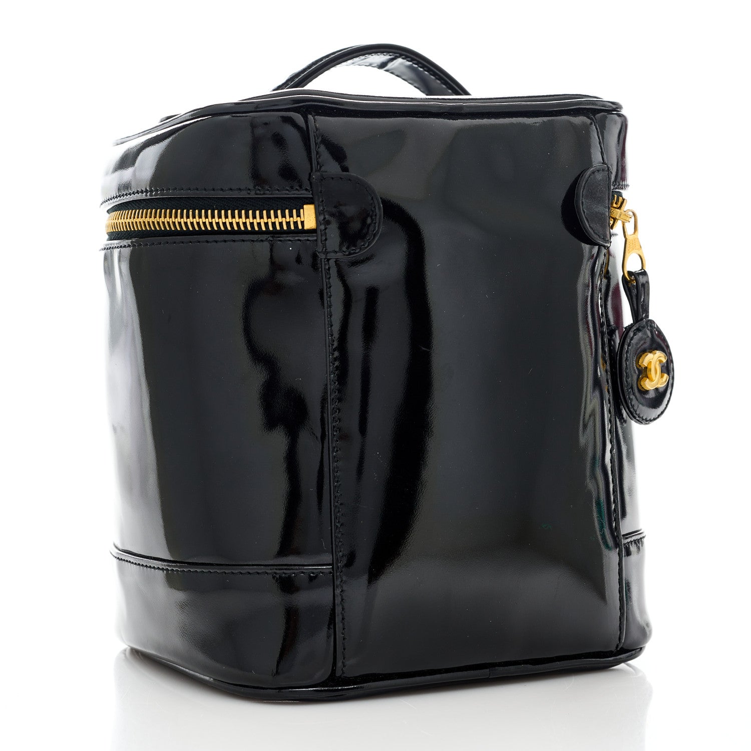 Chanel Patent Vanity Cosmetic Case Black 2 of 11