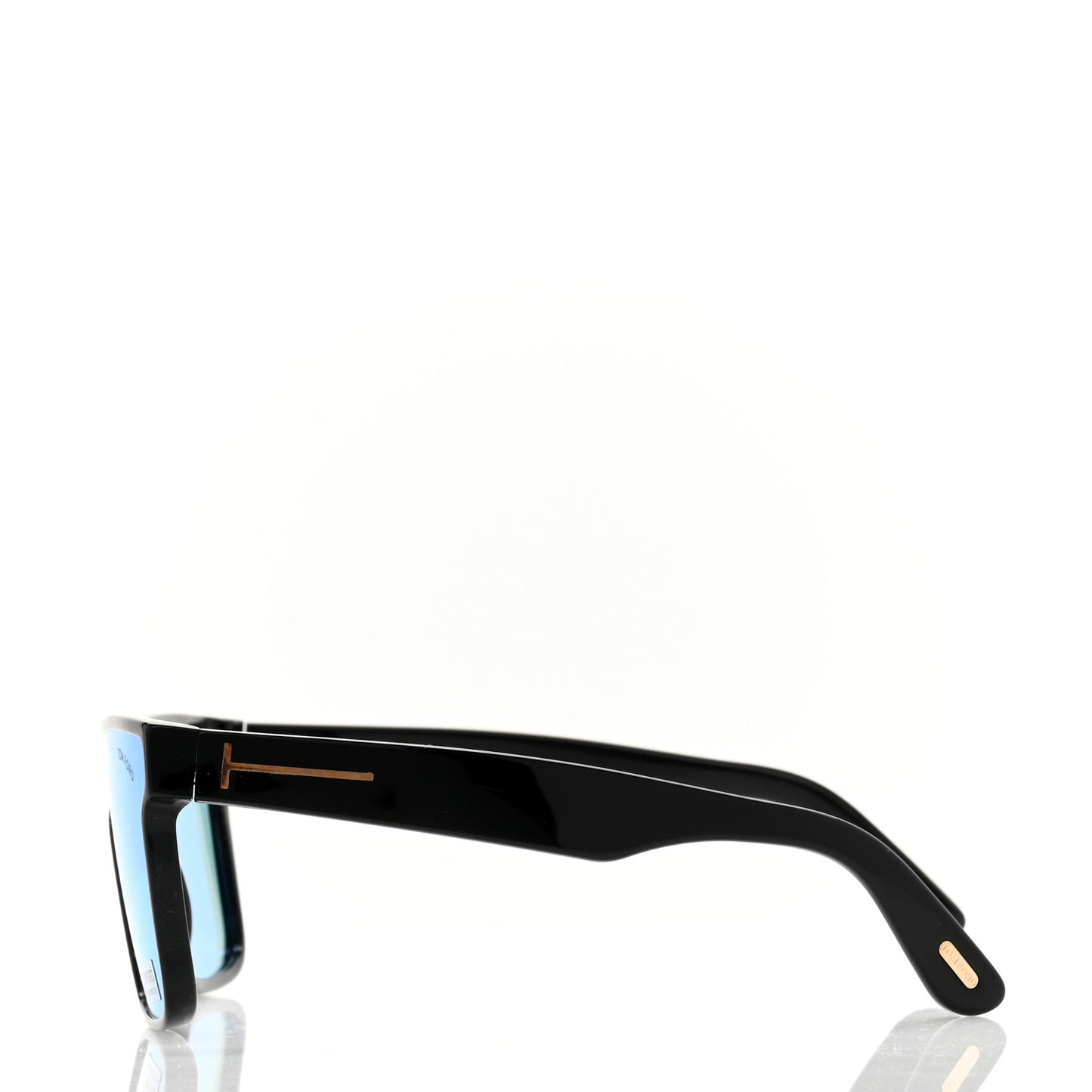 Acetate Mirrored Whyat Square Sunglasses TF709 Black Blue