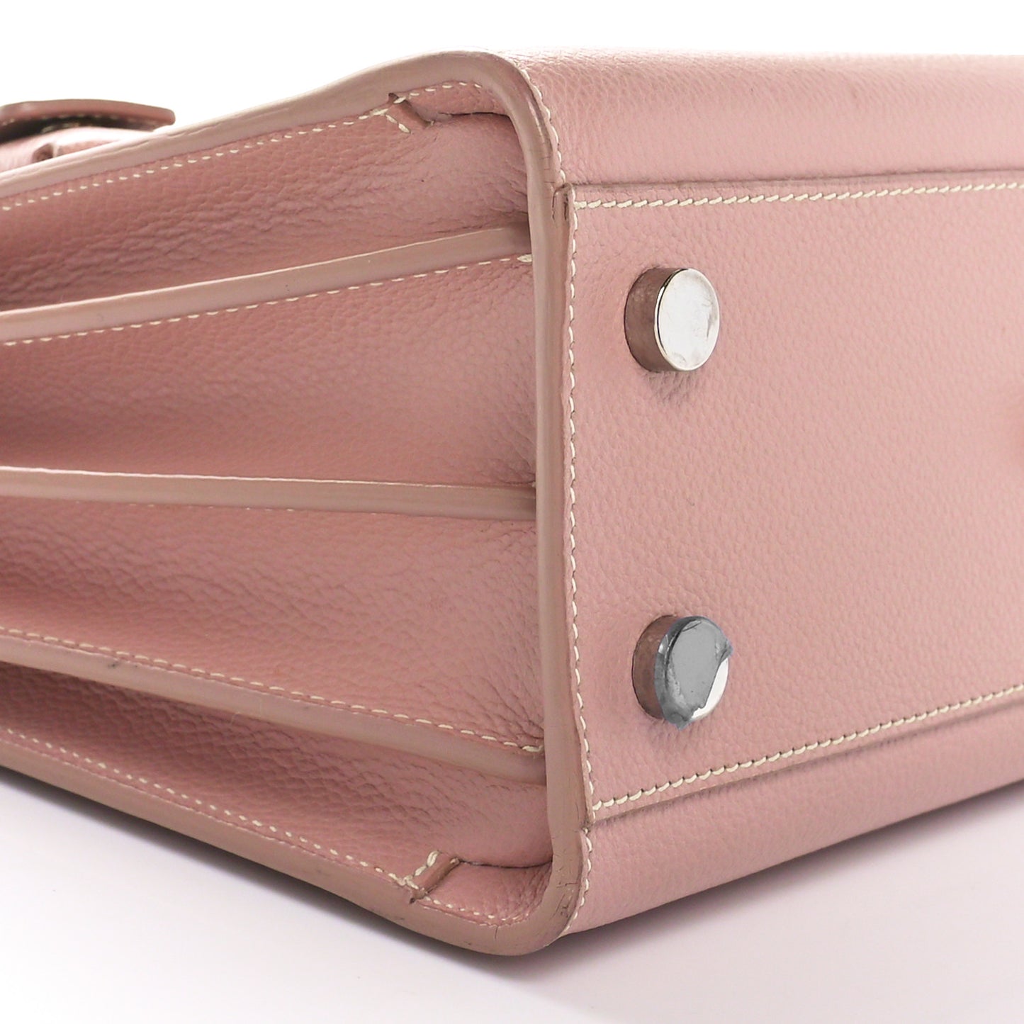Grained Calfskin Nano Sac De Jour Antique Rose