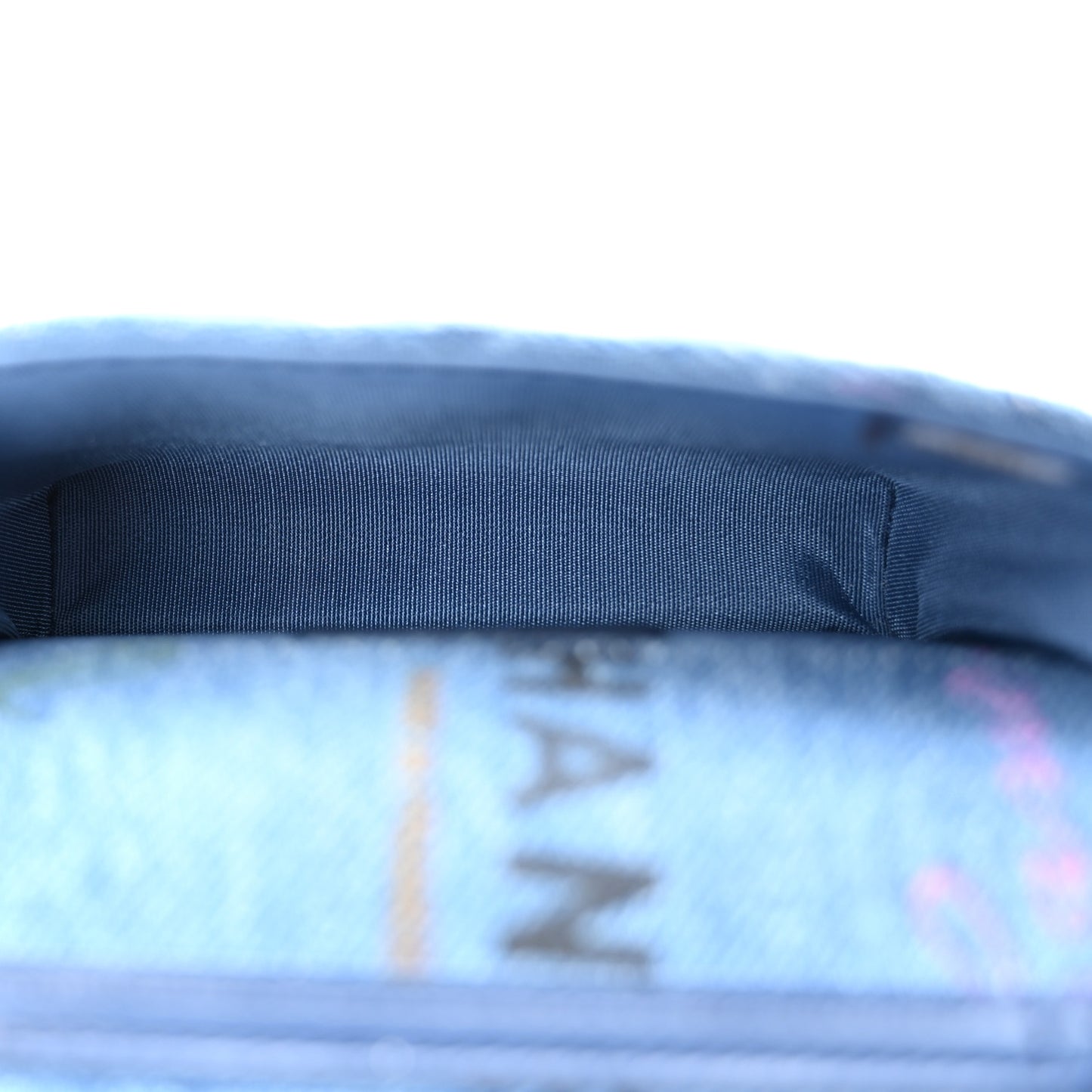 Denim Quilted Denim Mood Clutch With Chain Blue Multicolor