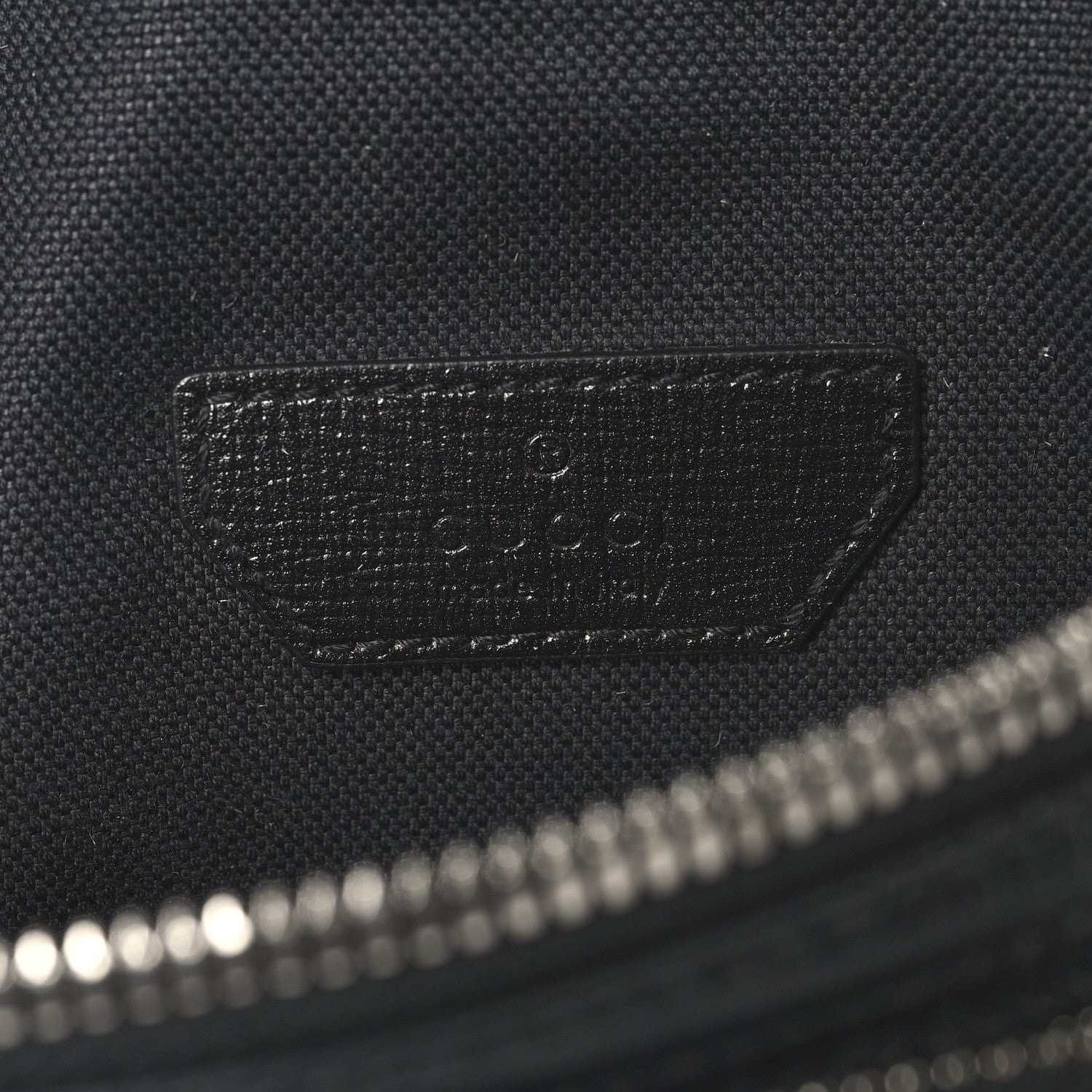 Gucci GG Supreme Monogram Textured Calfskin Retro Interlocking G Belt Bag Black 6 of 11