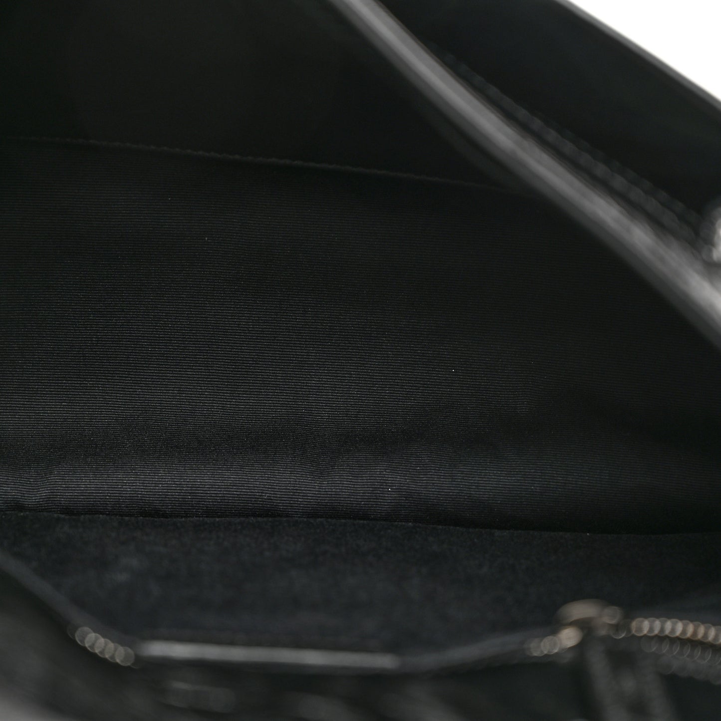 Crinkled Calfskin Matelasse Monogram Medium Niki Chain Satchel Black