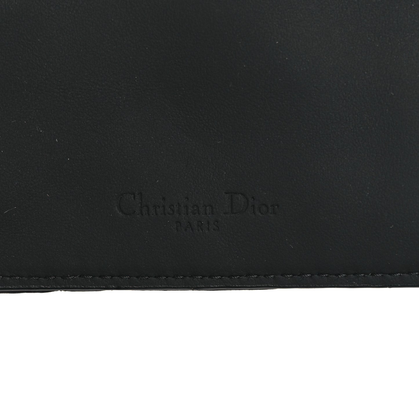 Ultra Matte Calfskin Lady Dior Long Wallet With Strap Black