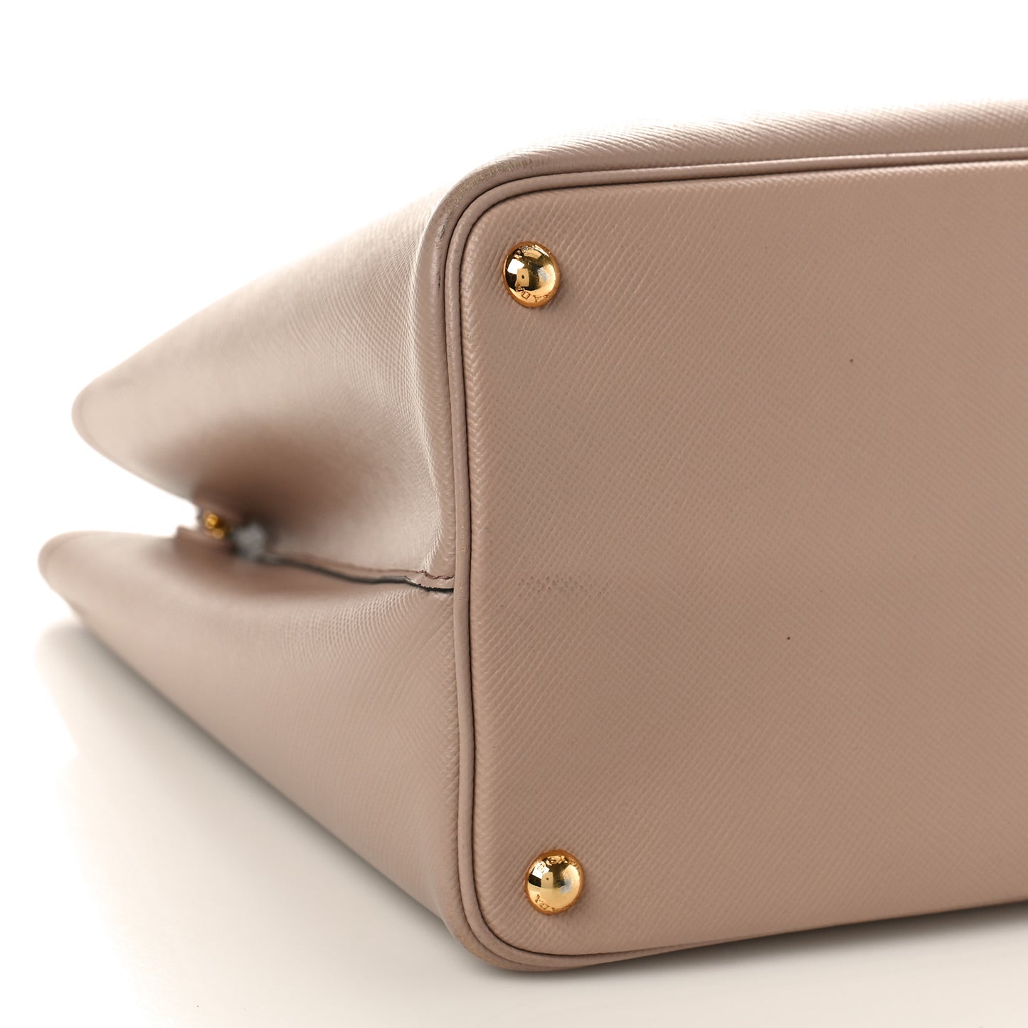 Saffiano Cuir Large Double Bag Cammeo