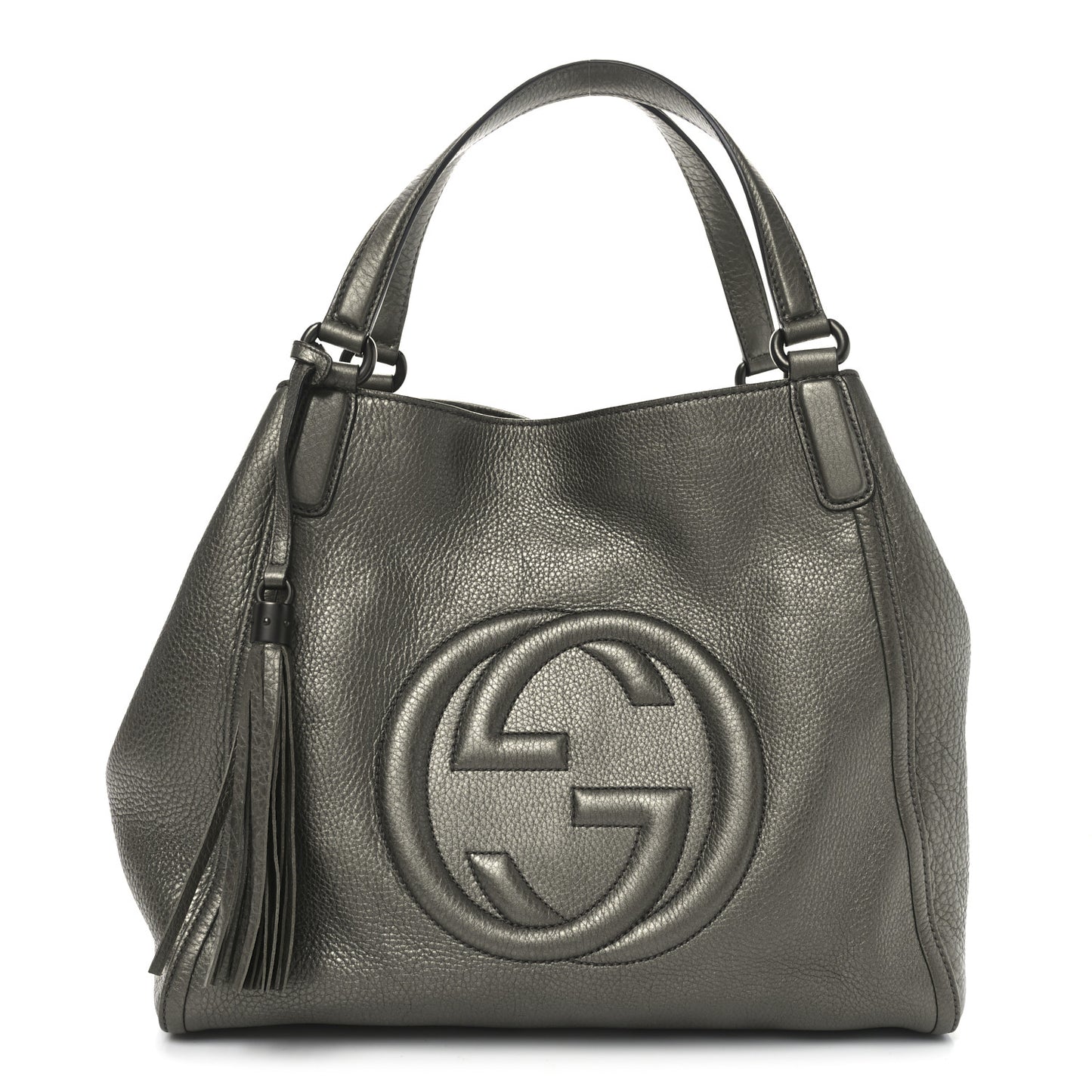 Metallic Cellarius Calfskin Medium Soho Shoulder Bag Sasso