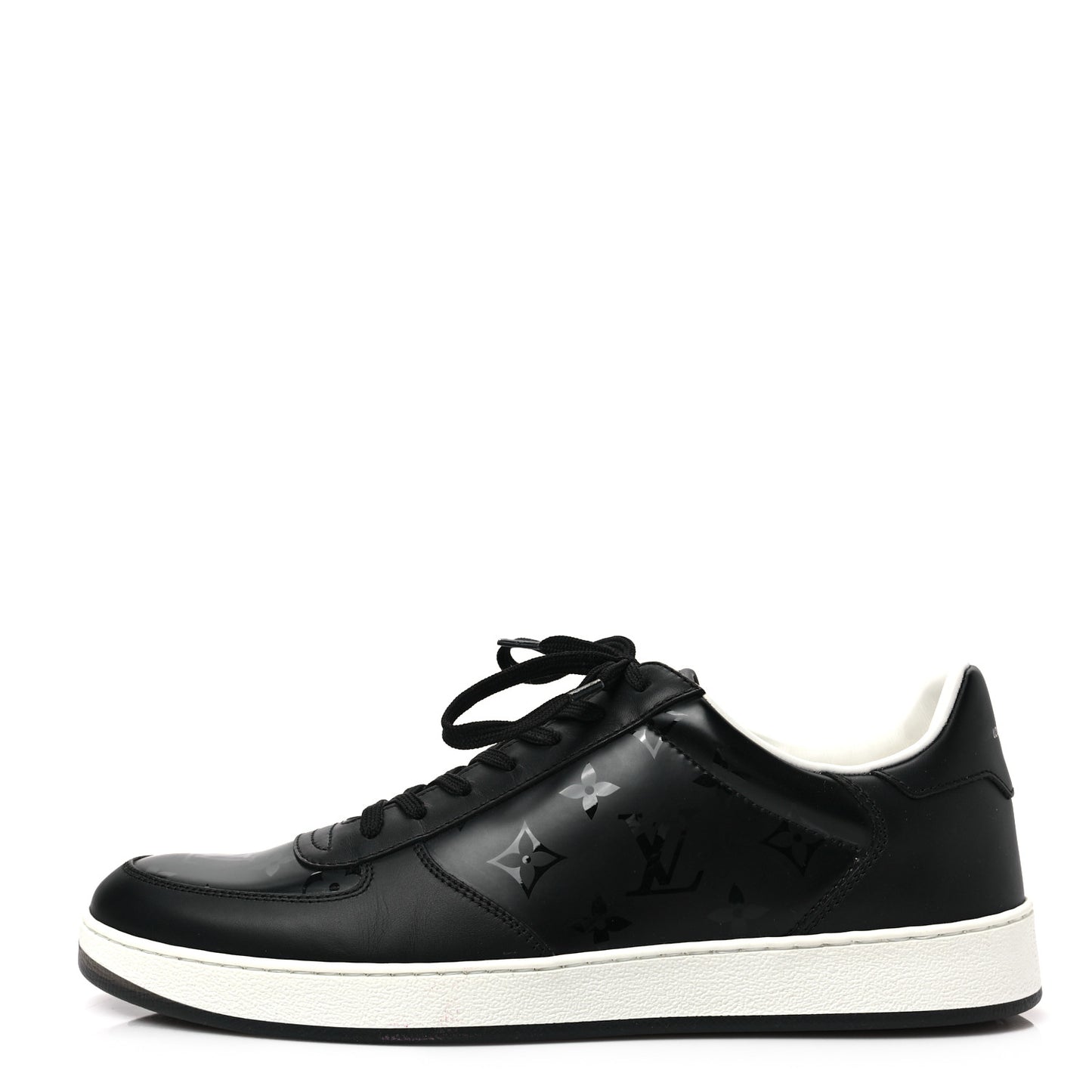 Calfskin Monogram Mens Rivoli Sneakers 8.5 Black