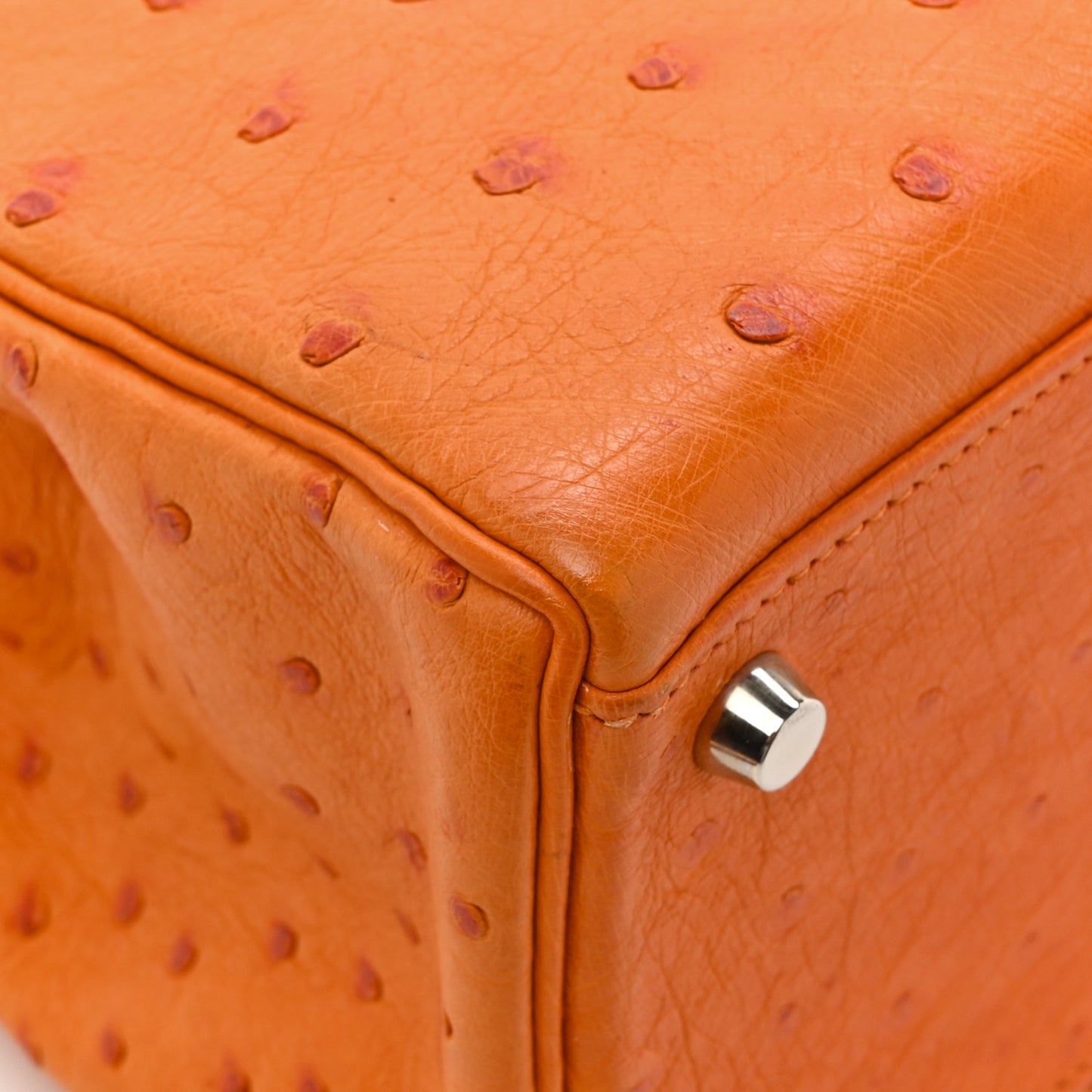 Ostrich Kelly Retourne 32 Orange