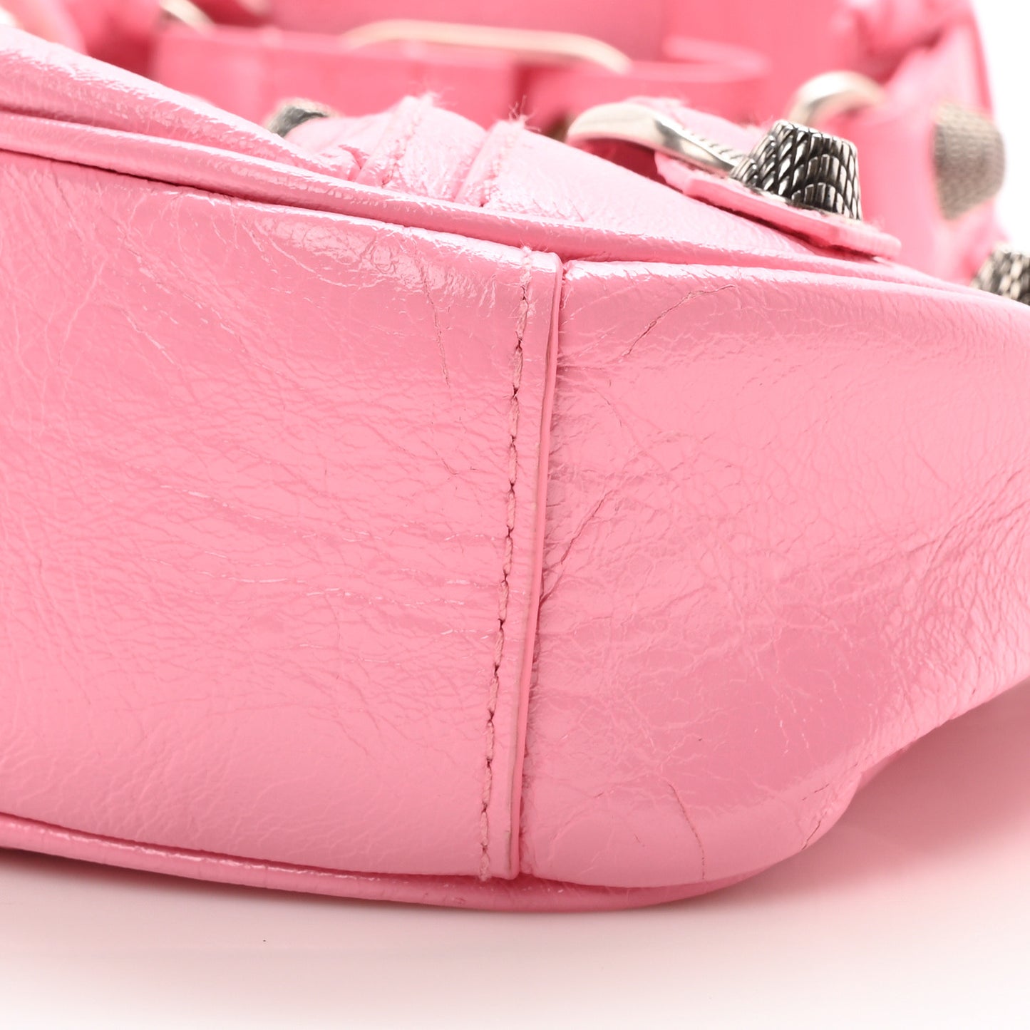 Agneau Arena Le Cagole Shoulder Bag XS Candy Pink