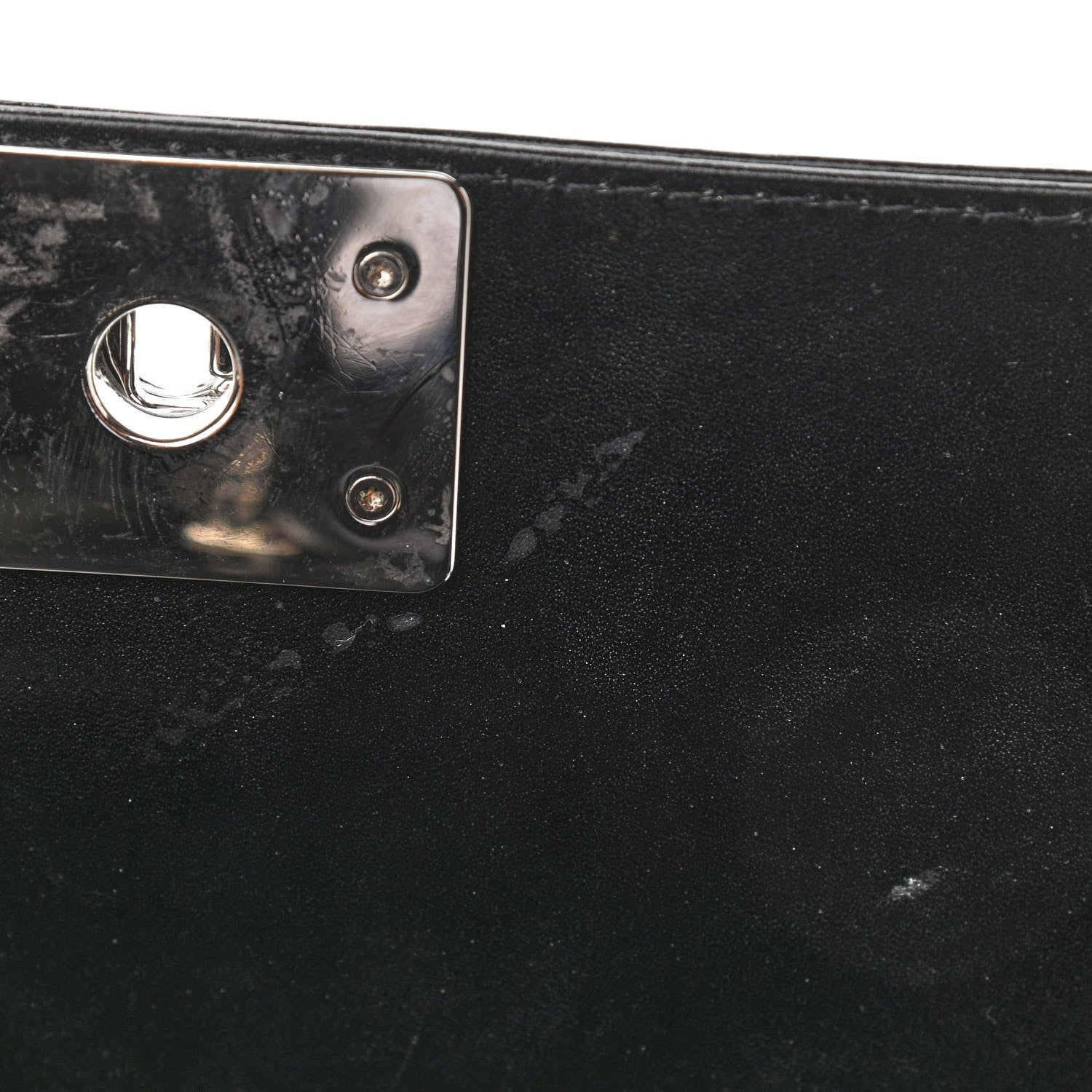 Chanel Glazed Calfskin Quilted Medium Chain Around Boy Flap Black 11 of 12