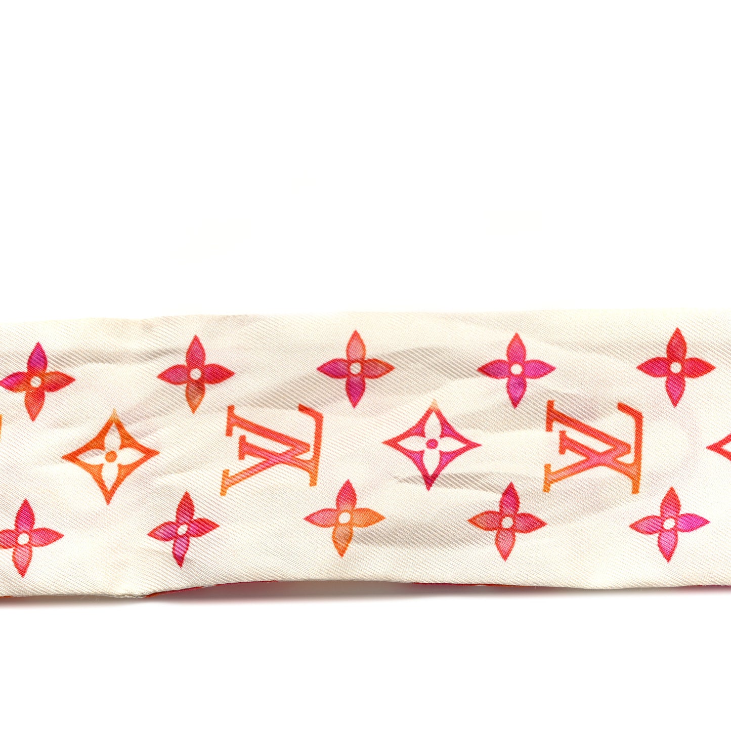 Silk Monogram LV Tiles BB Bandeau Coral