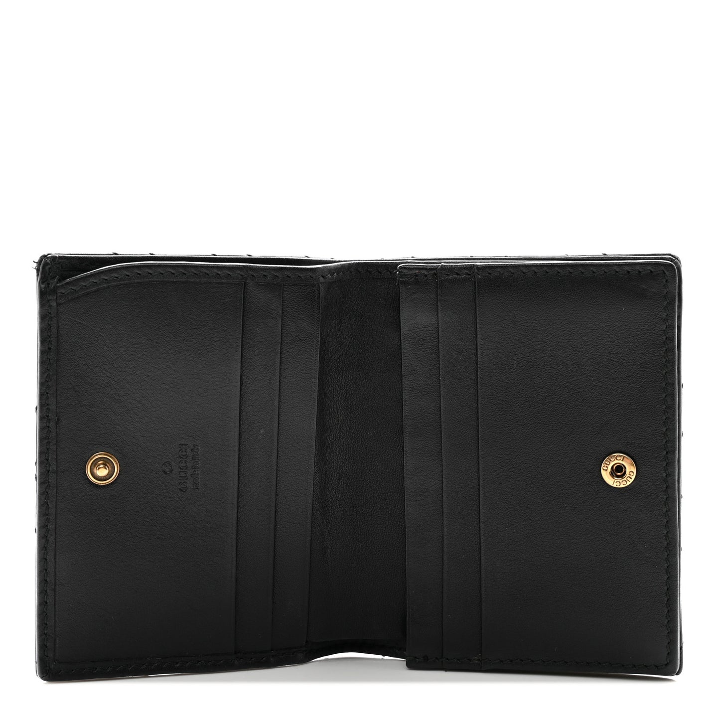 Calfskin Matelasse GG Marmont Card Case Wallet Black