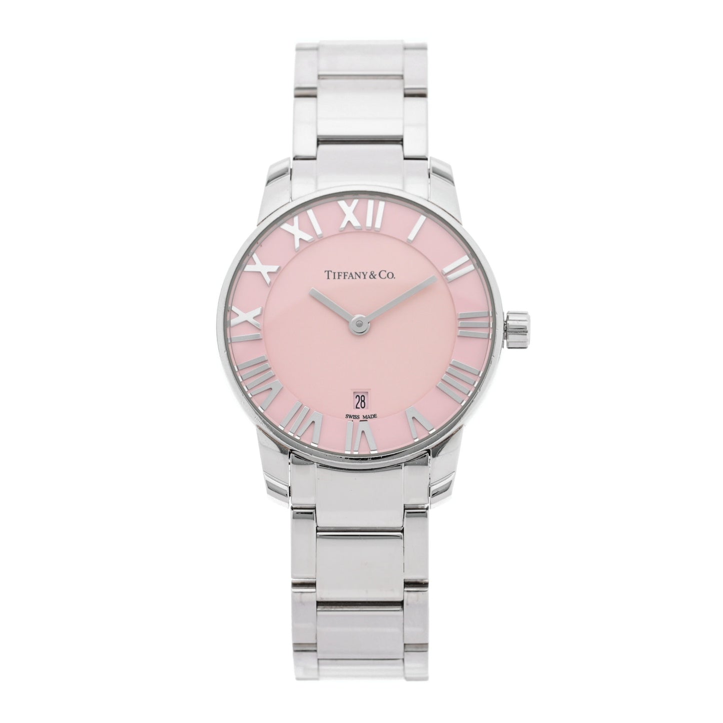 Stainless Steel 29mm Atlas 2-Hand Quartz Watch Pink