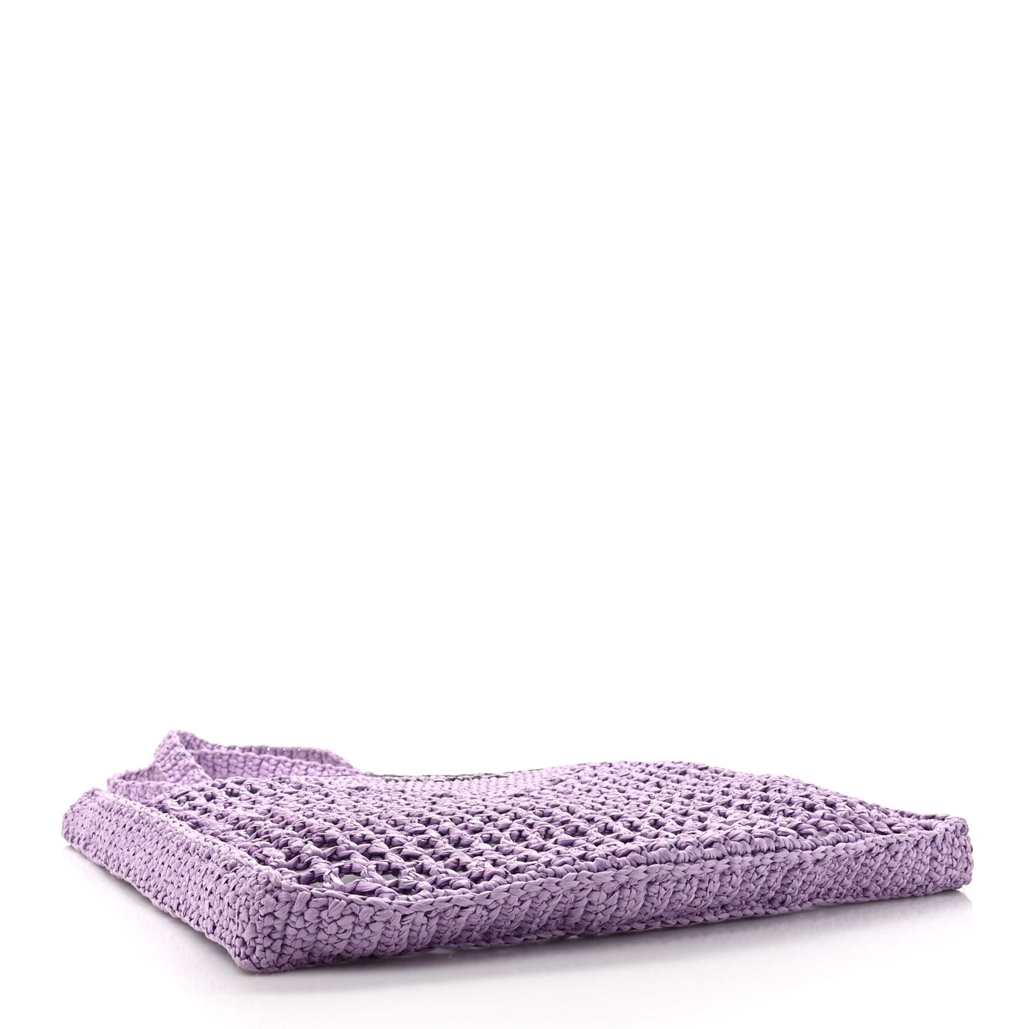 Yarn Raffia Effect Crochet Logo Embroidered Tote Bag Lilium