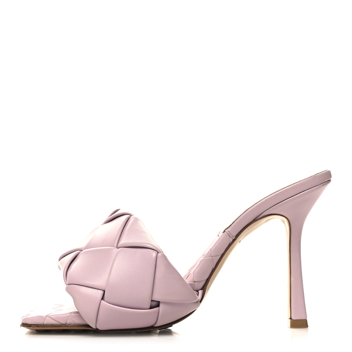 Nappa Maxi Intrecciato Lido 90mm Mule Sandals 38 Magnolia