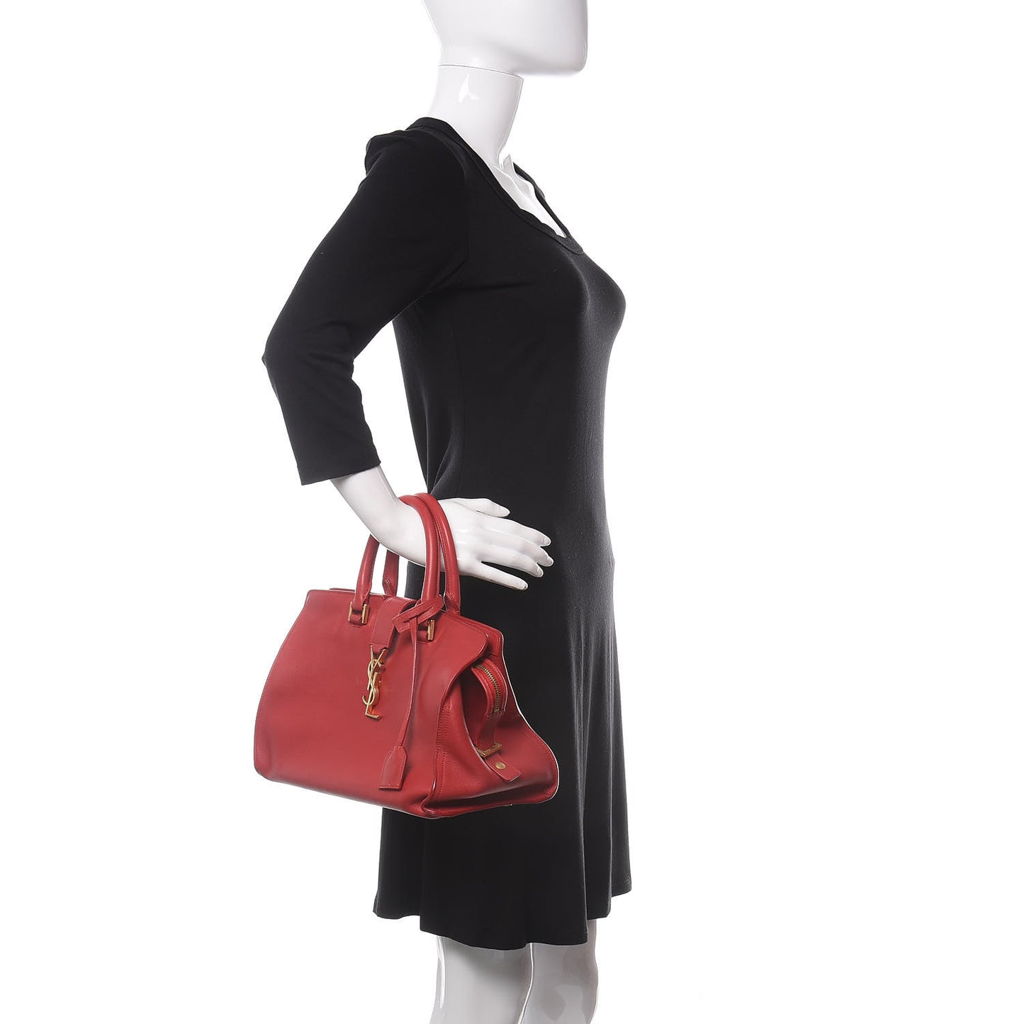 Smooth Calfskin Small Monogram Cabas New Red