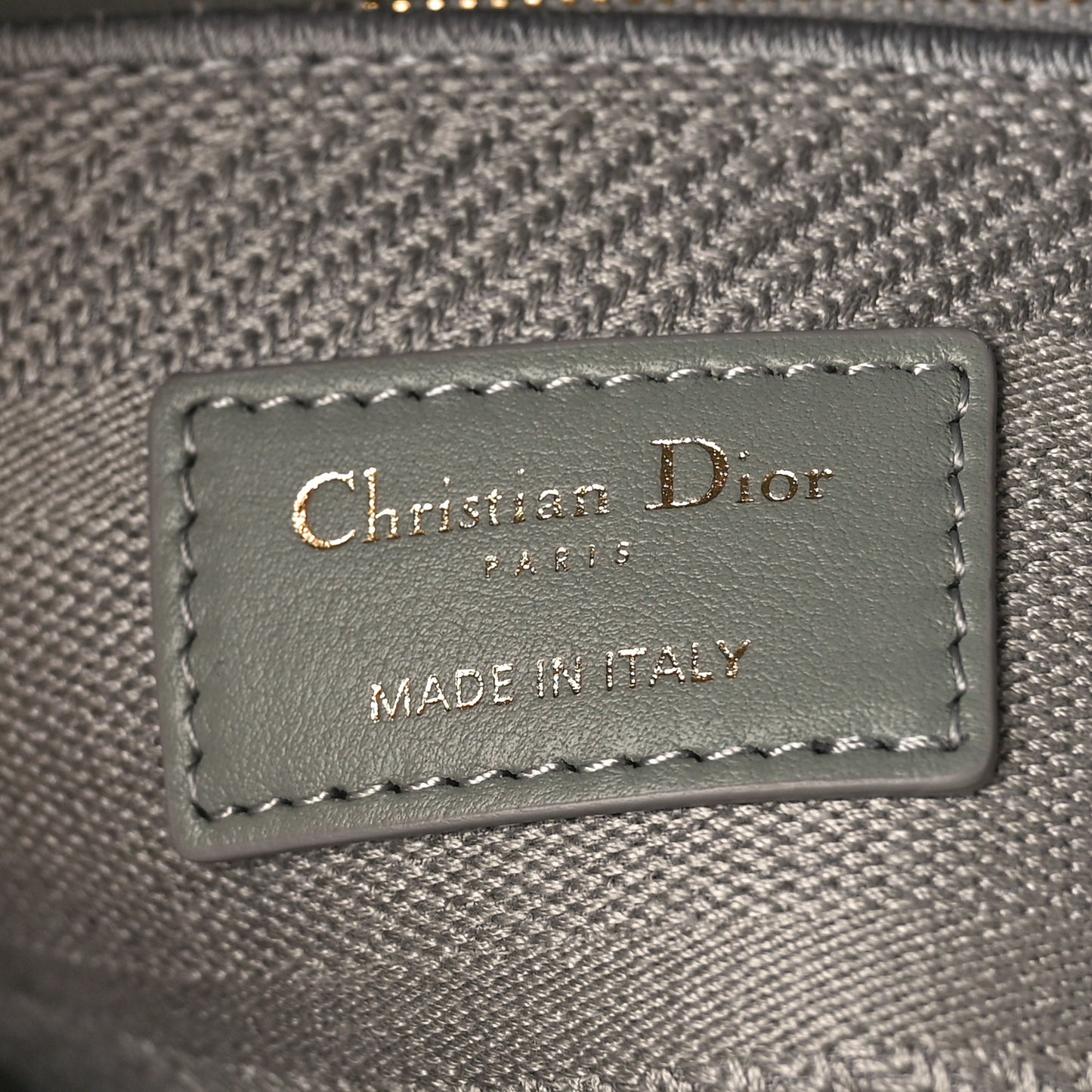 Canvas Embroidered Cannage Medium Lady D-Lite Gray