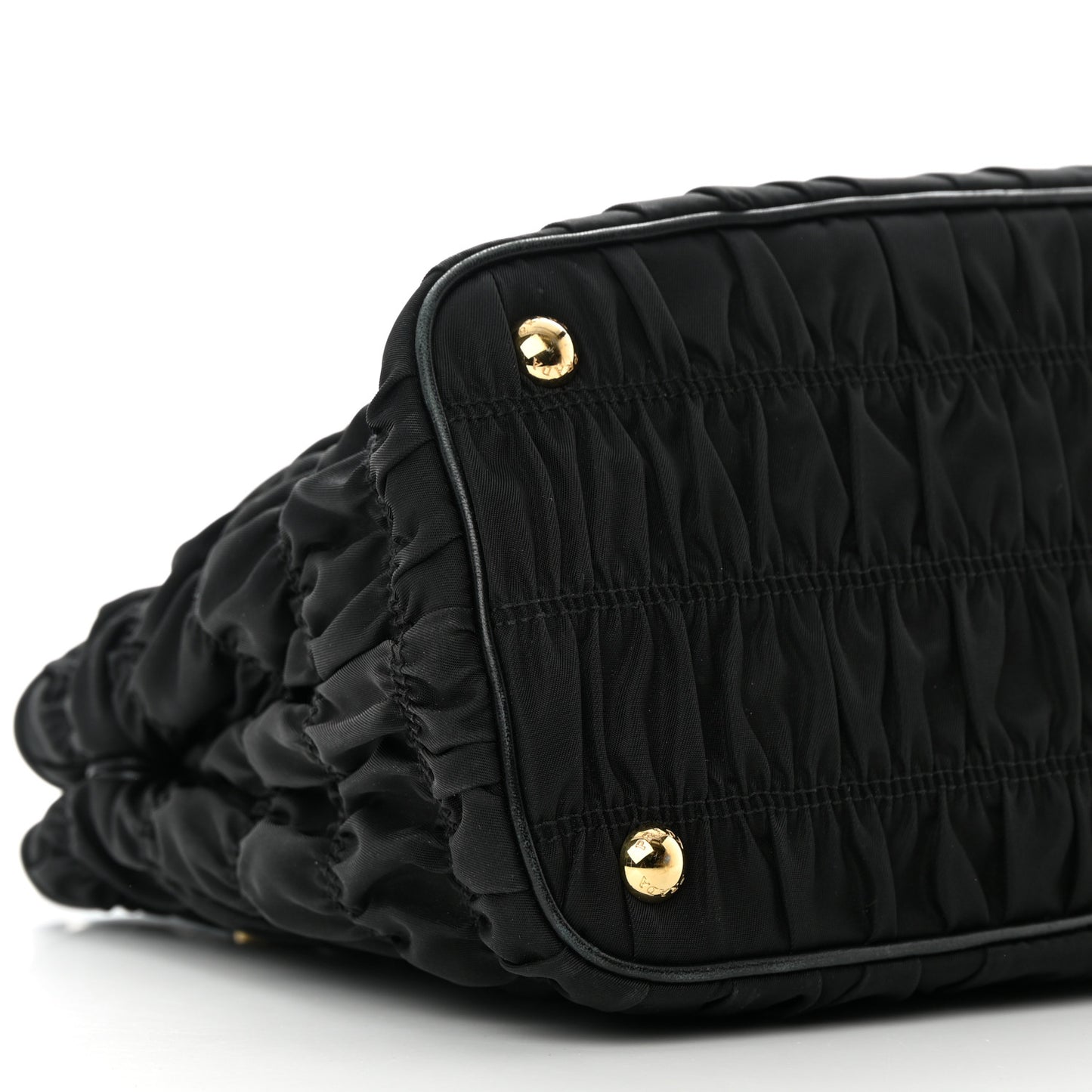Tessuto Nylon Gaufre Small Tote Black