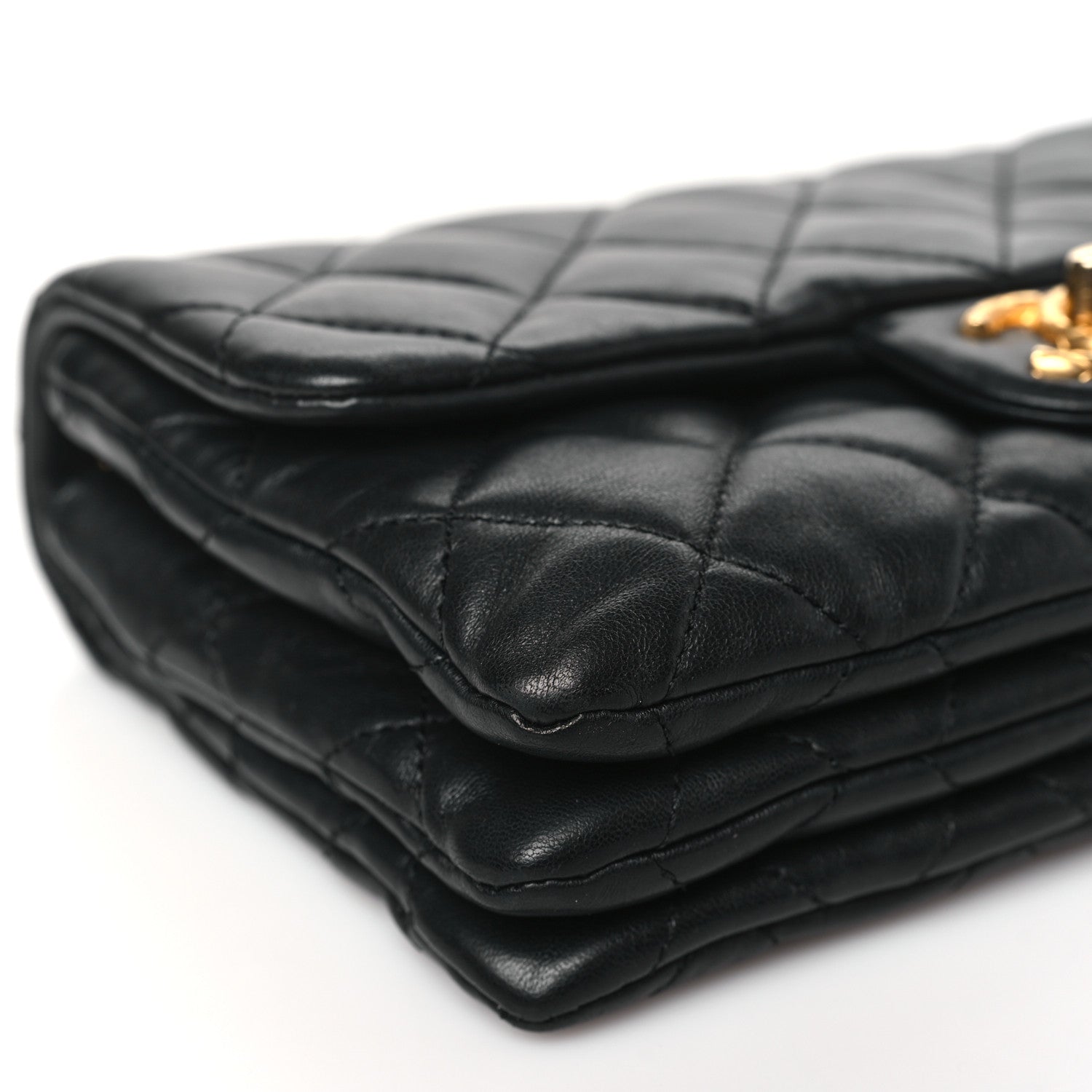 Chanel Lambskin Quilted Small Pillow Crush Flap Black 9 of 11