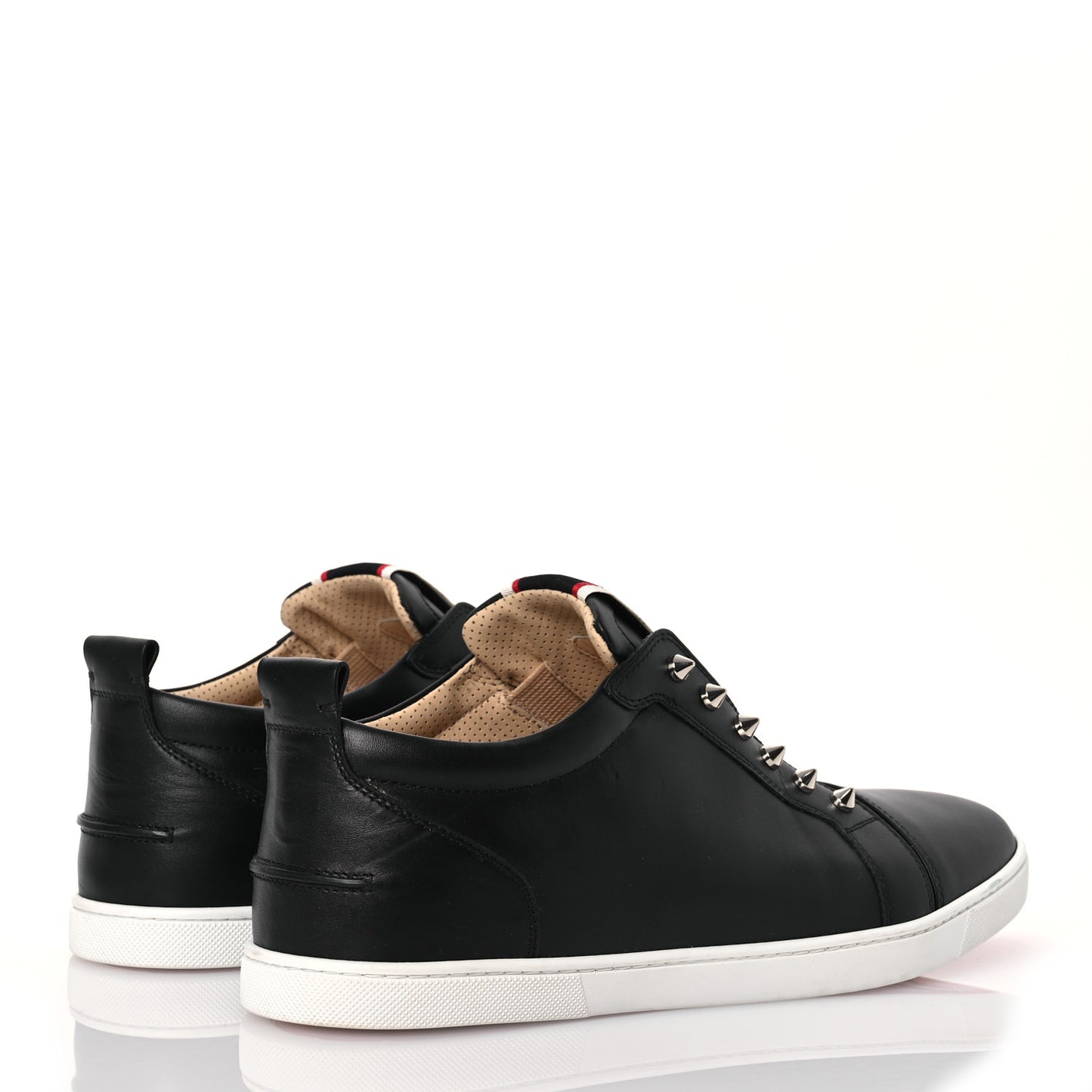Calfskin Mens Fique A Vontade Flat Sneakers 46 Black