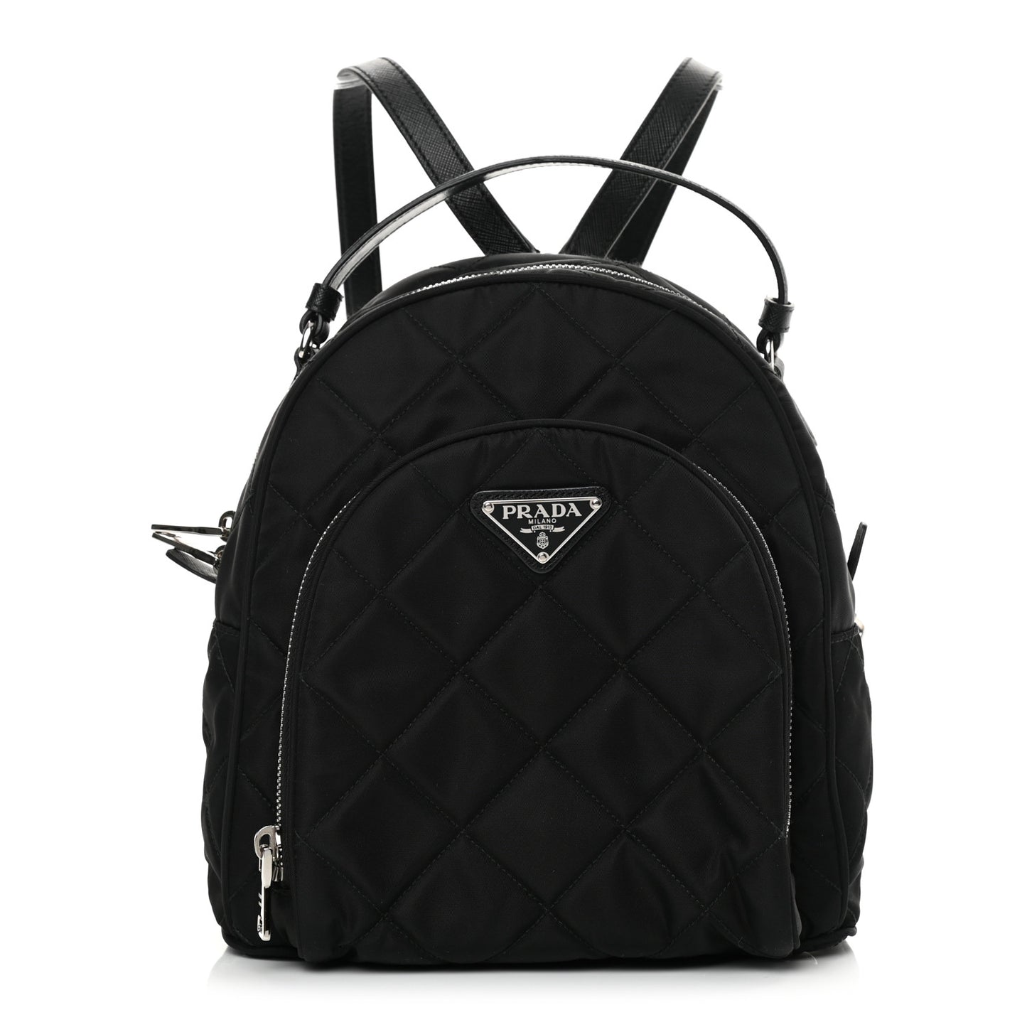 Nylon Tessuto Impuntu Quilted Backpack Black