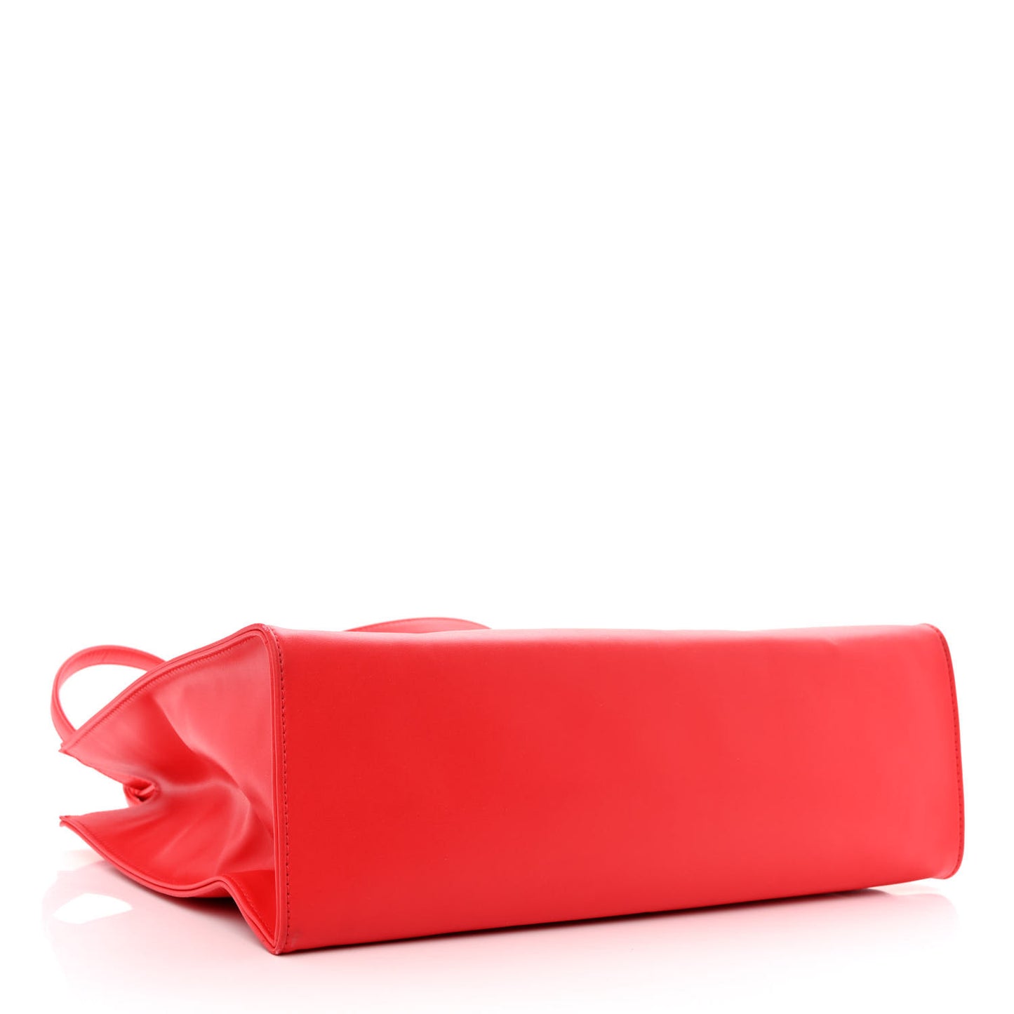 Vegan Leather Medium Shopping Bag Red