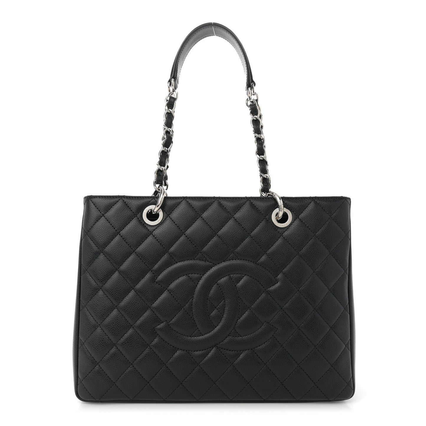 Caviar Quilted Grand Shopping Tote GST Black