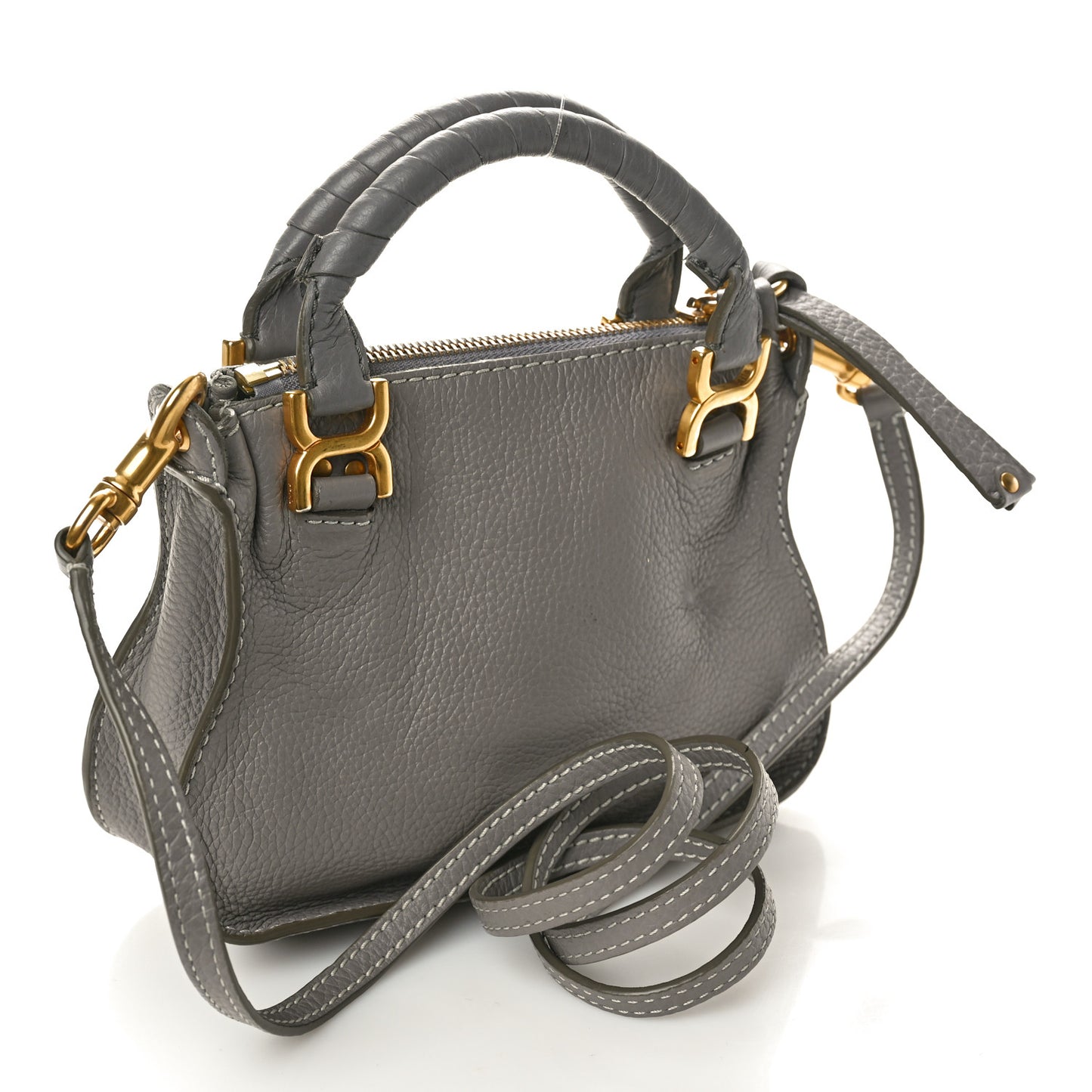 Calfskin Mini Marcie Satchel Cashmere Grey
