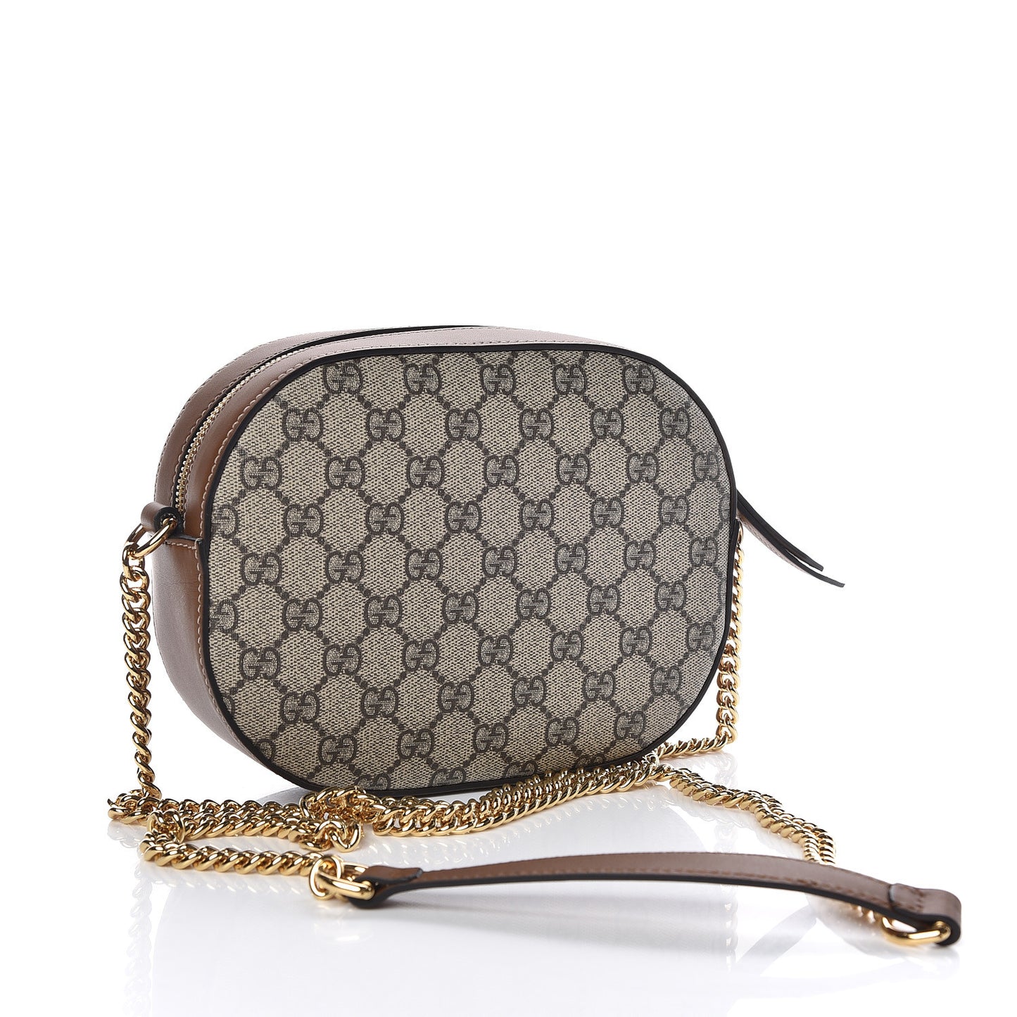 GG Supreme Monogram Butterfly Embroidered Mini Chain Shoulder Bag Beige Tuscany