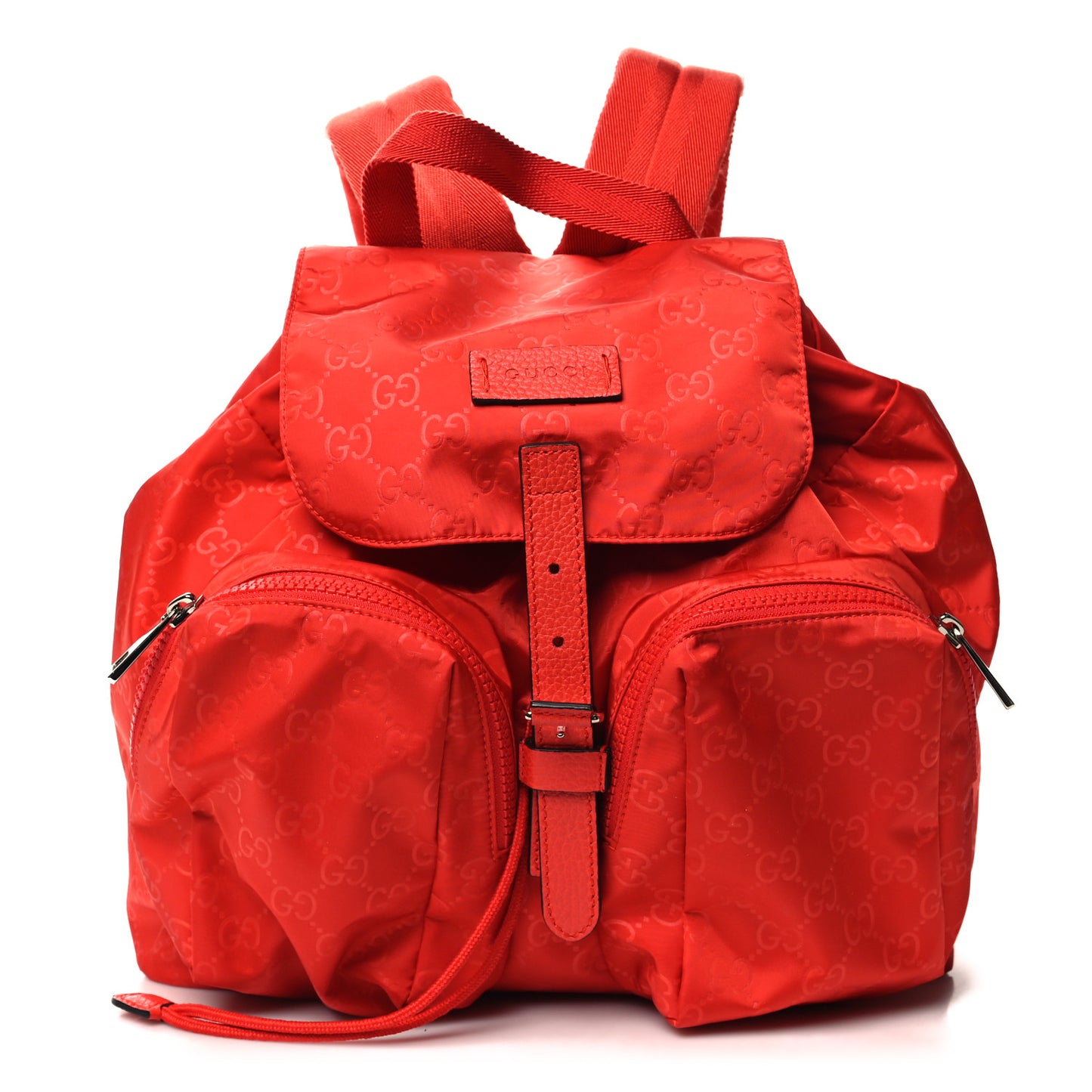 Nylon Monogram Small Single Buckle Backpack Red