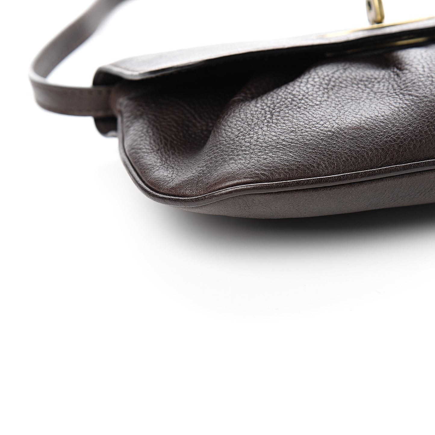 Natural Calfskin Shoulder Bag Chocolate