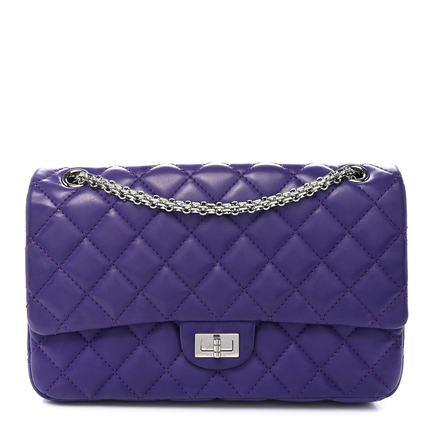 CHANEL ウール混紡 アームカバー M 青紫 Chanel Lambskin Quilted 2.55 Reissue 226 Flap Purple 1888426