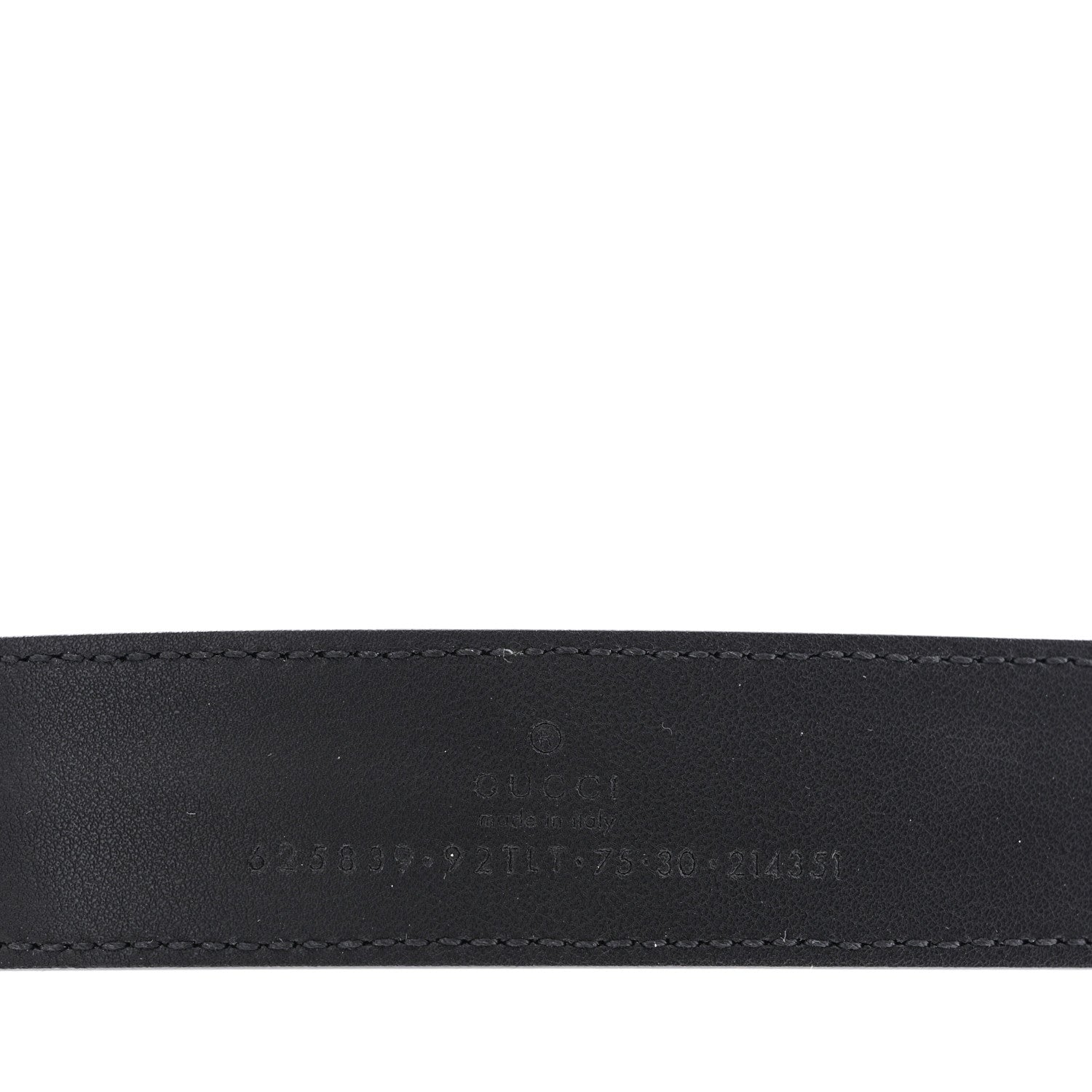 Gucci GG Supreme Monogram Matte Plutone Calfskin Double G 30mm Belt 75 30 Beige Ebony Black 3 of 7