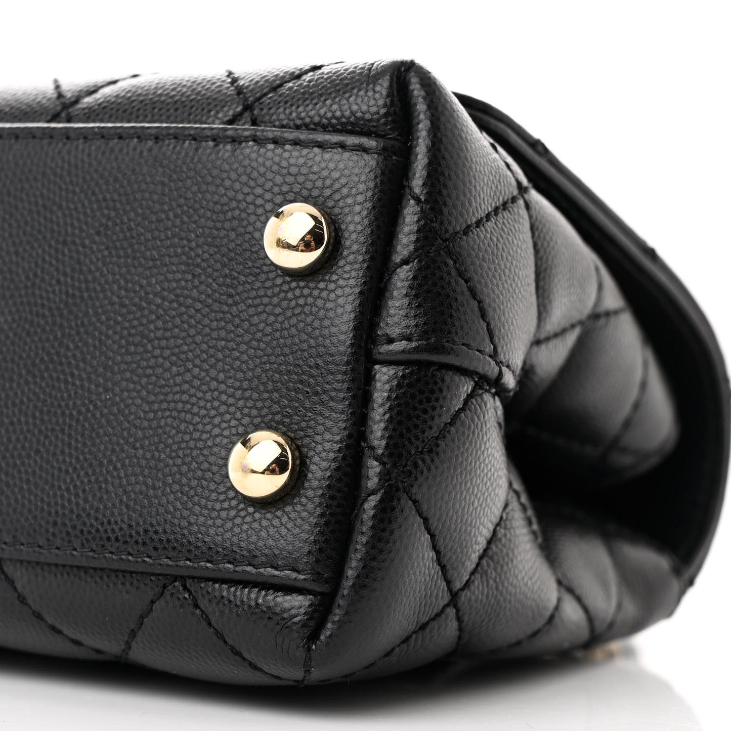 Caviar Quilted Extra Mini Coco Handle Flap Black