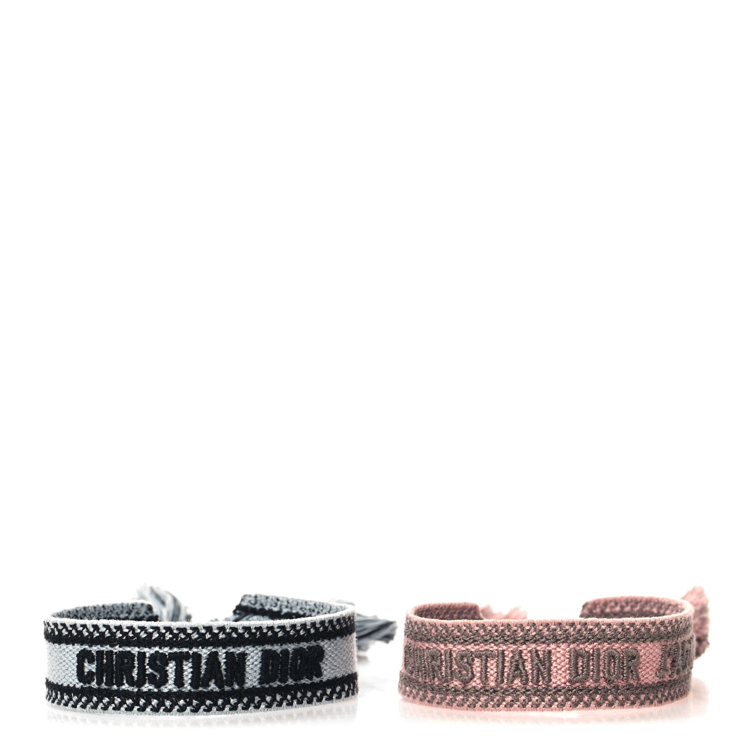 Christian Dior Woven Cotton J'Adior Friendship Bracelet Set Blue Pink 1 of 4