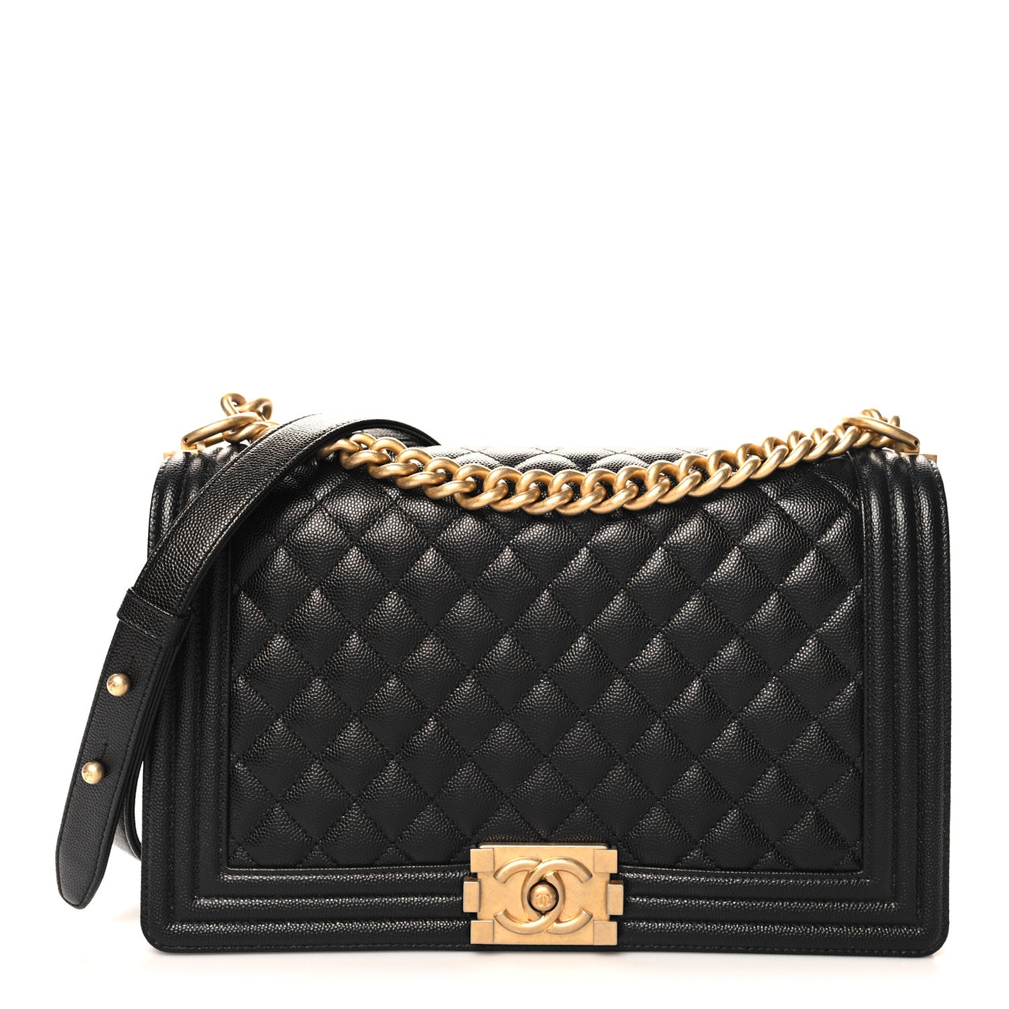 Caviar Quilted New Medium Boy Flap Black