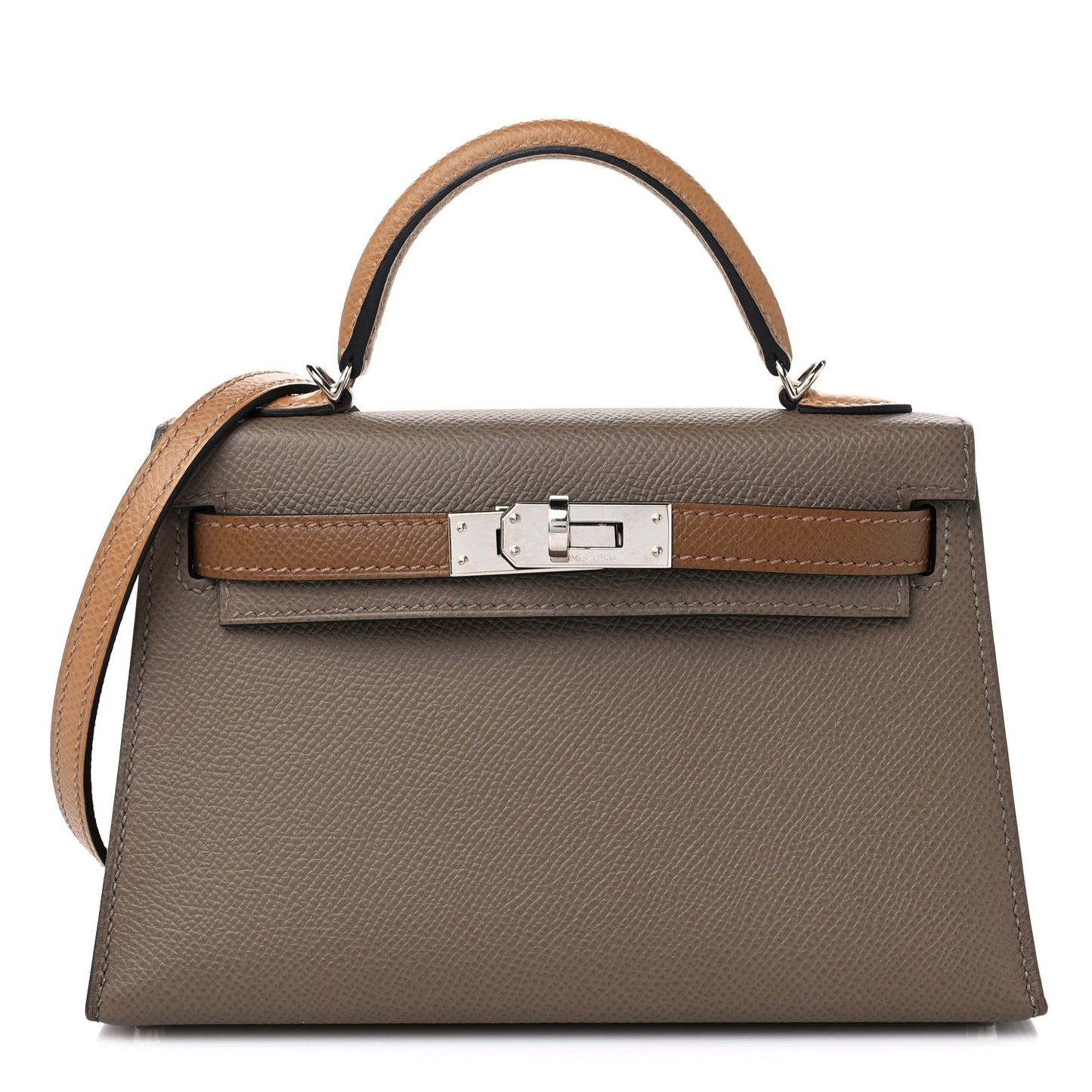 Epsom Mini Kelly Sellier 20 Etoupe Alezan Biscuit