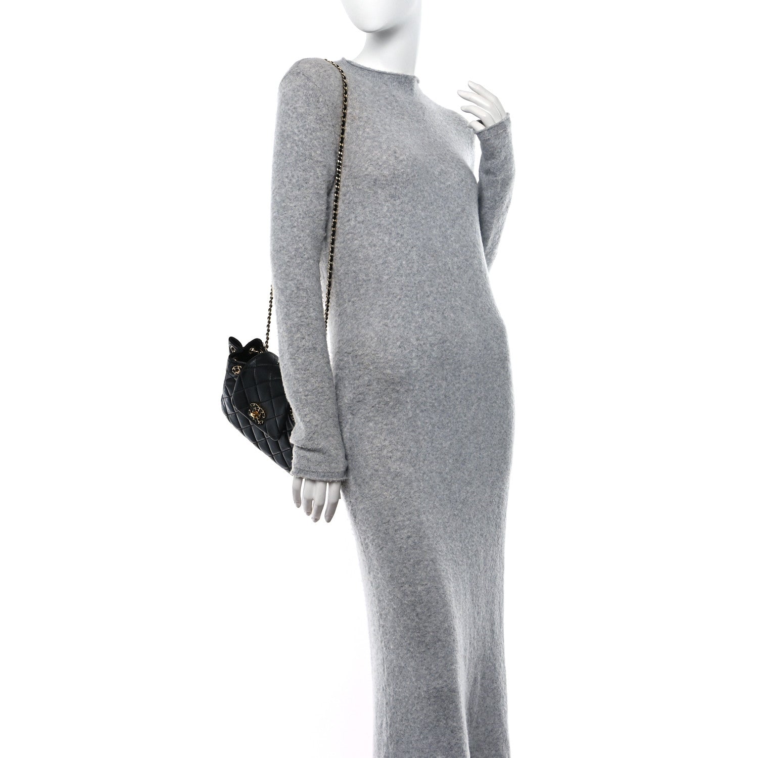 Chanel Lambskin Quilted Braided CC Accordion Flap Bag Black 2 of 11