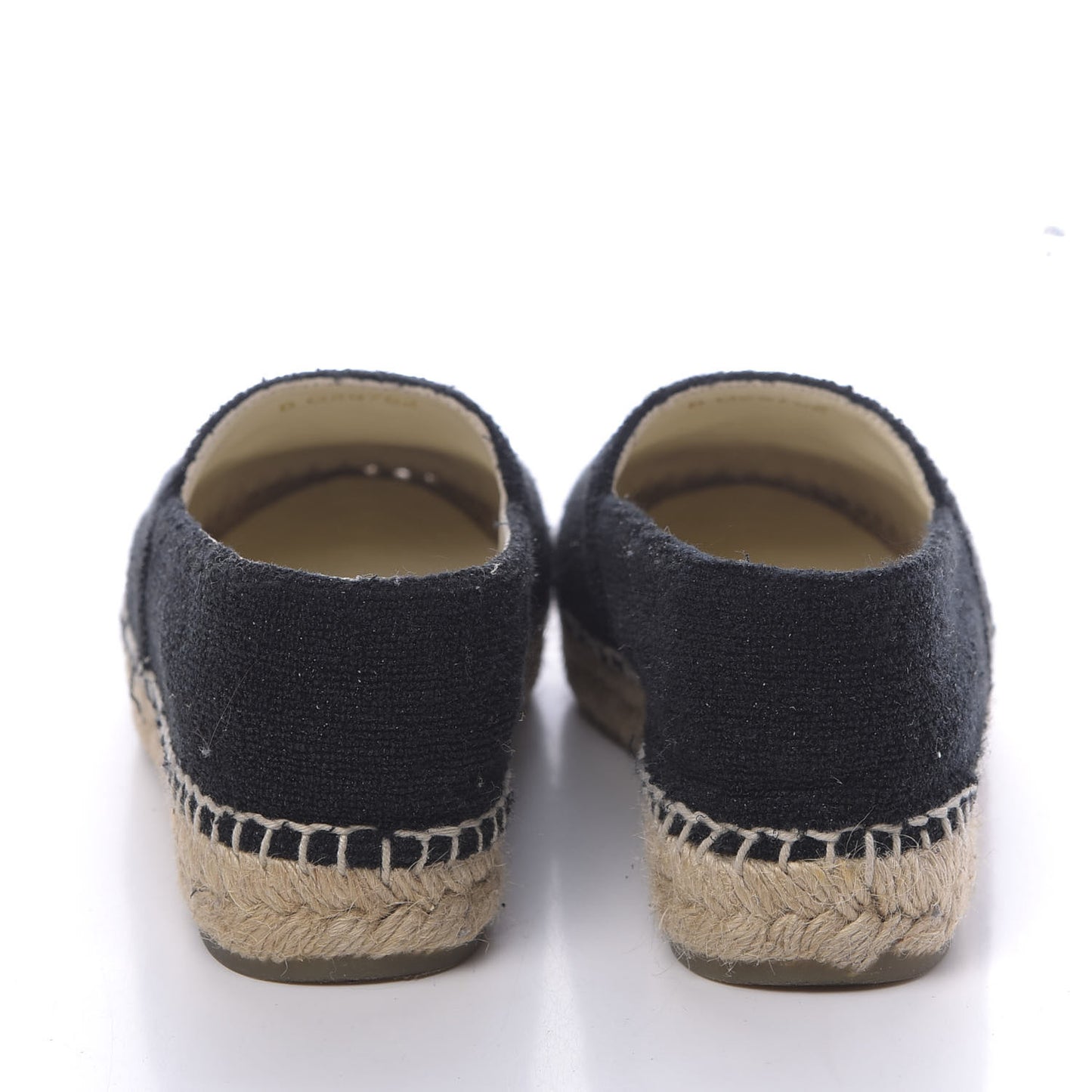 Fabric Patent Calfskin CC Espadrilles 36 Black